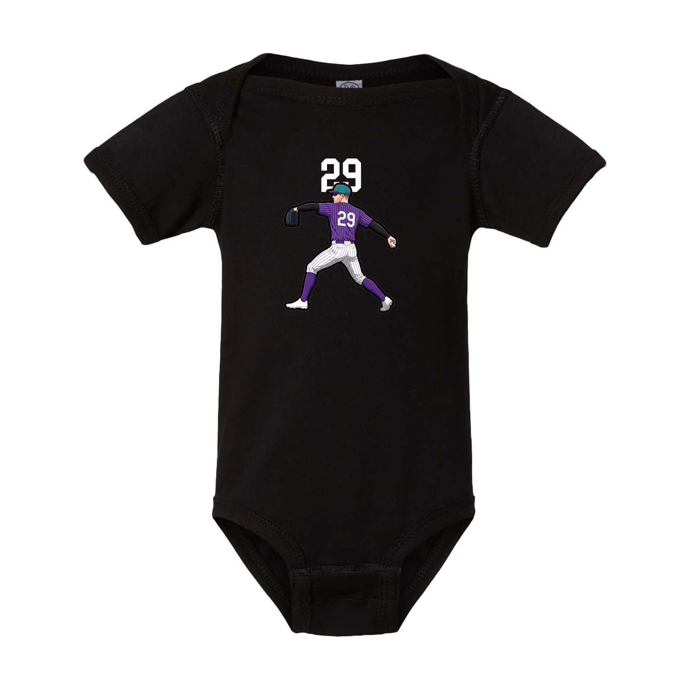 Baby Onesie — Number Top in Black