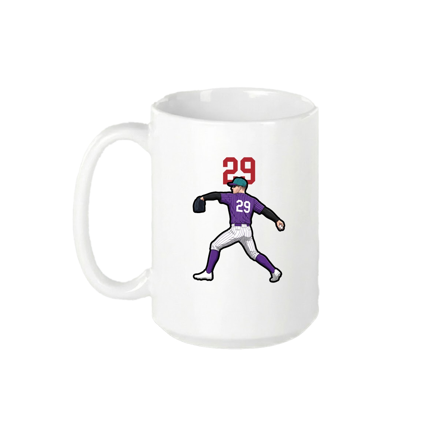 15oz Coffee Mug — Number Top in White