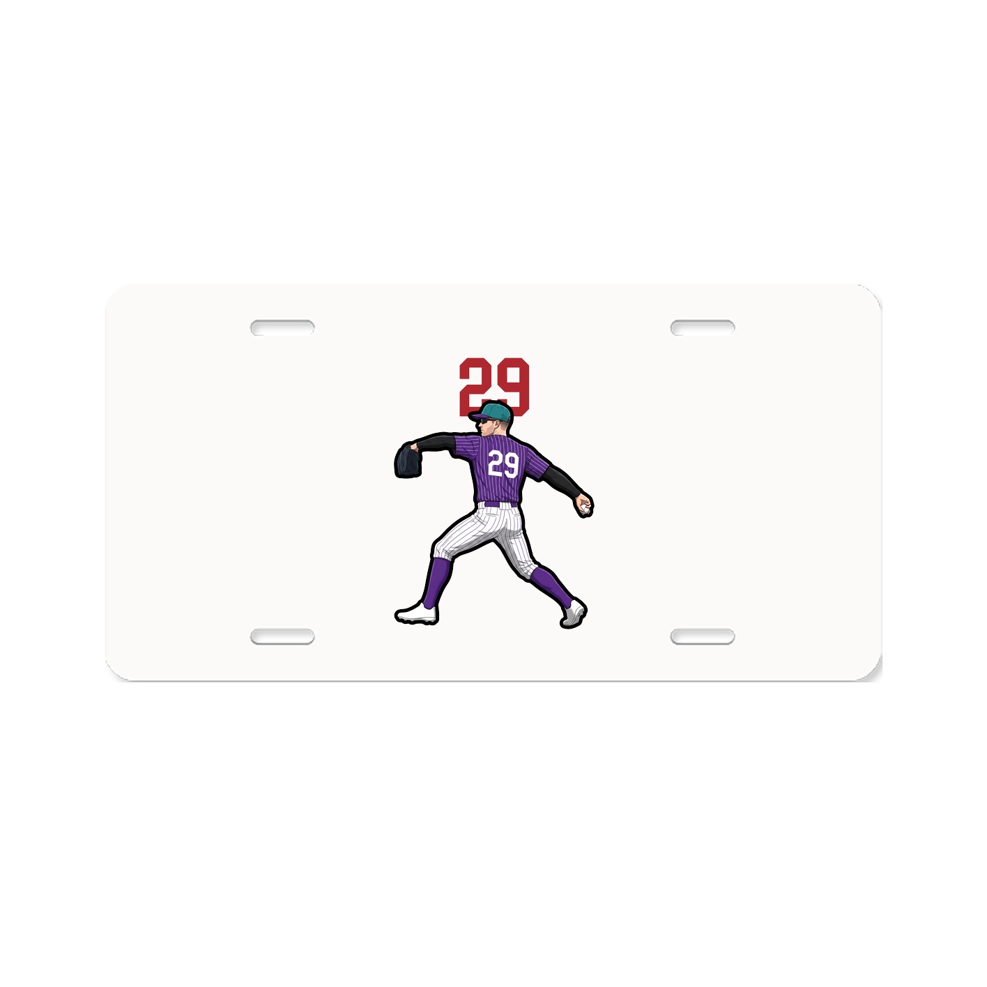 License Plate — Number Top in Classic