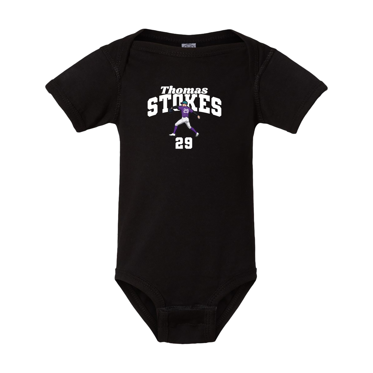 Baby Onesie — Signature Arch in Black