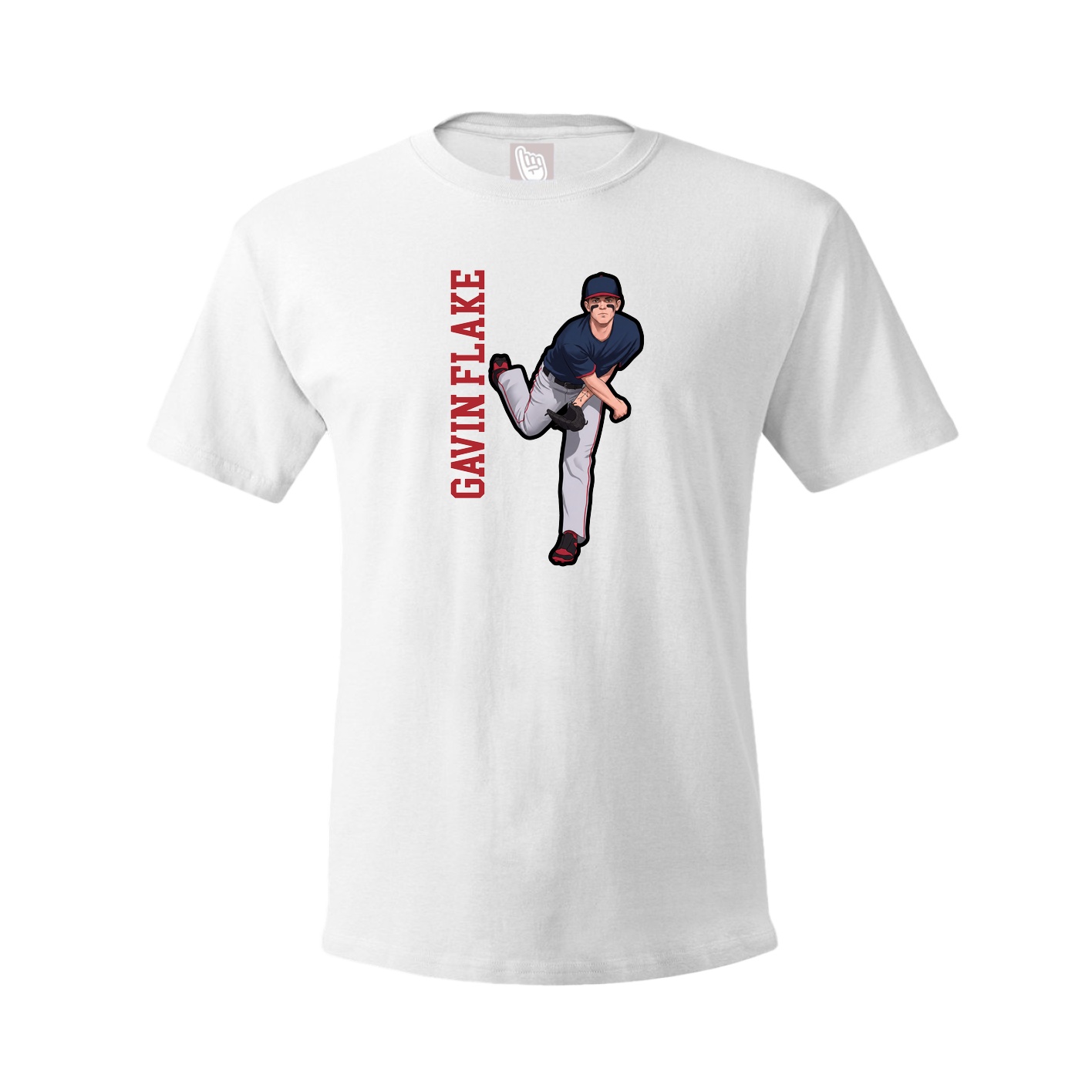 Tee — Name Vertical in White