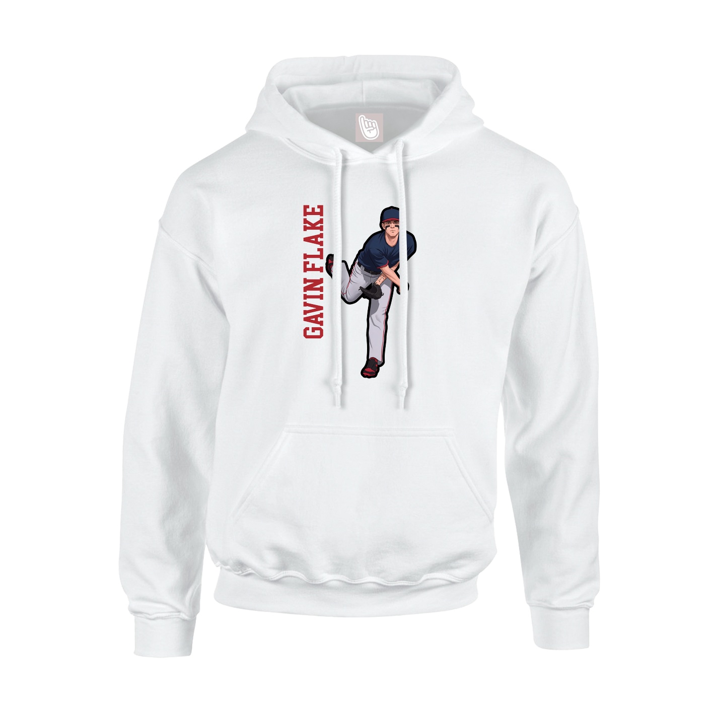Hoodie — Name Vertical in White