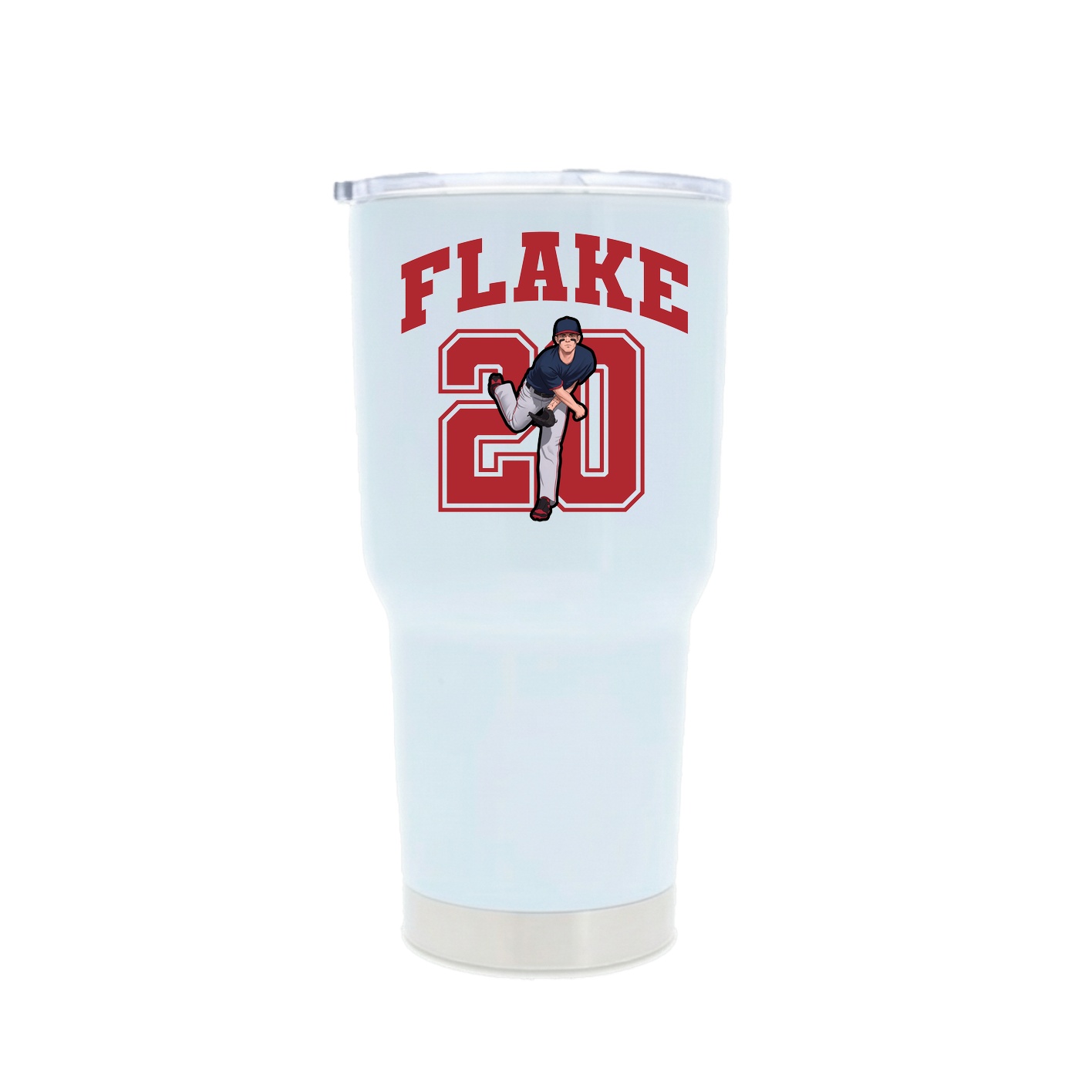 30oz Stainless Steel Tumbler — Number in White