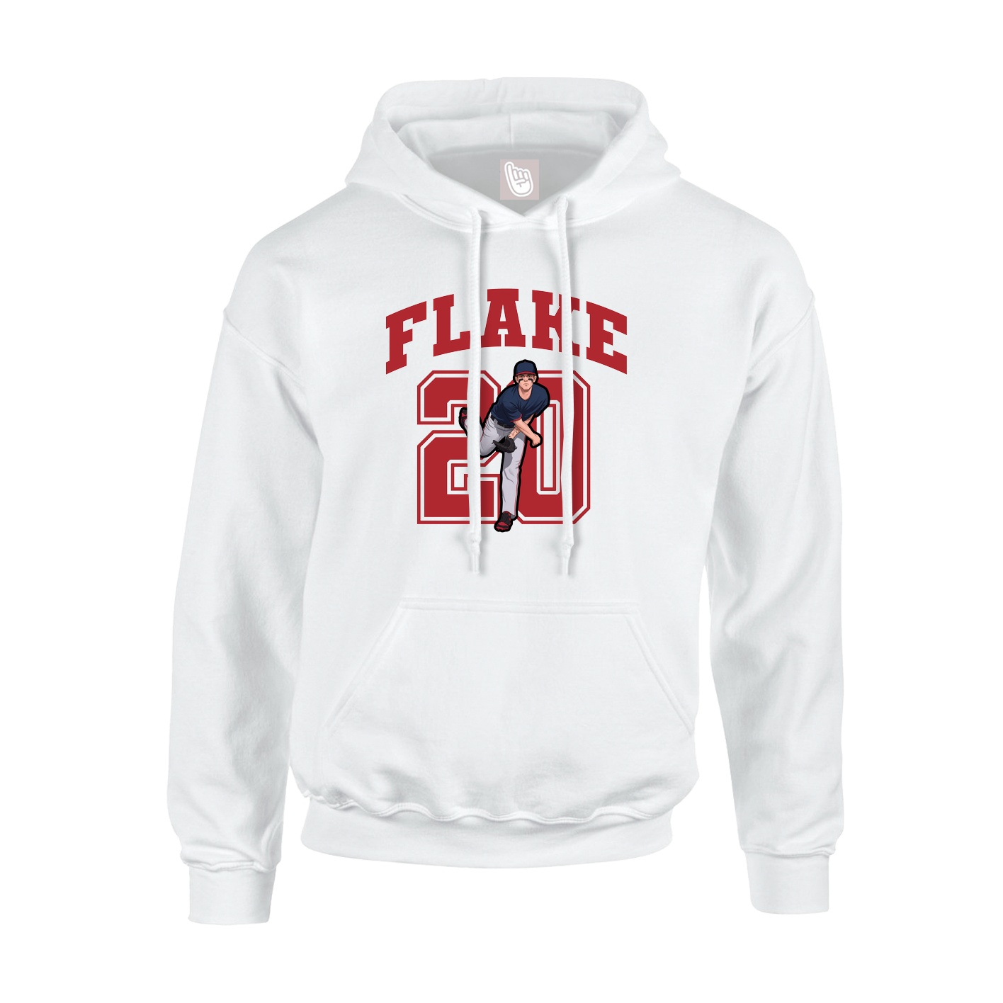 Youth Hoodie — Number in White