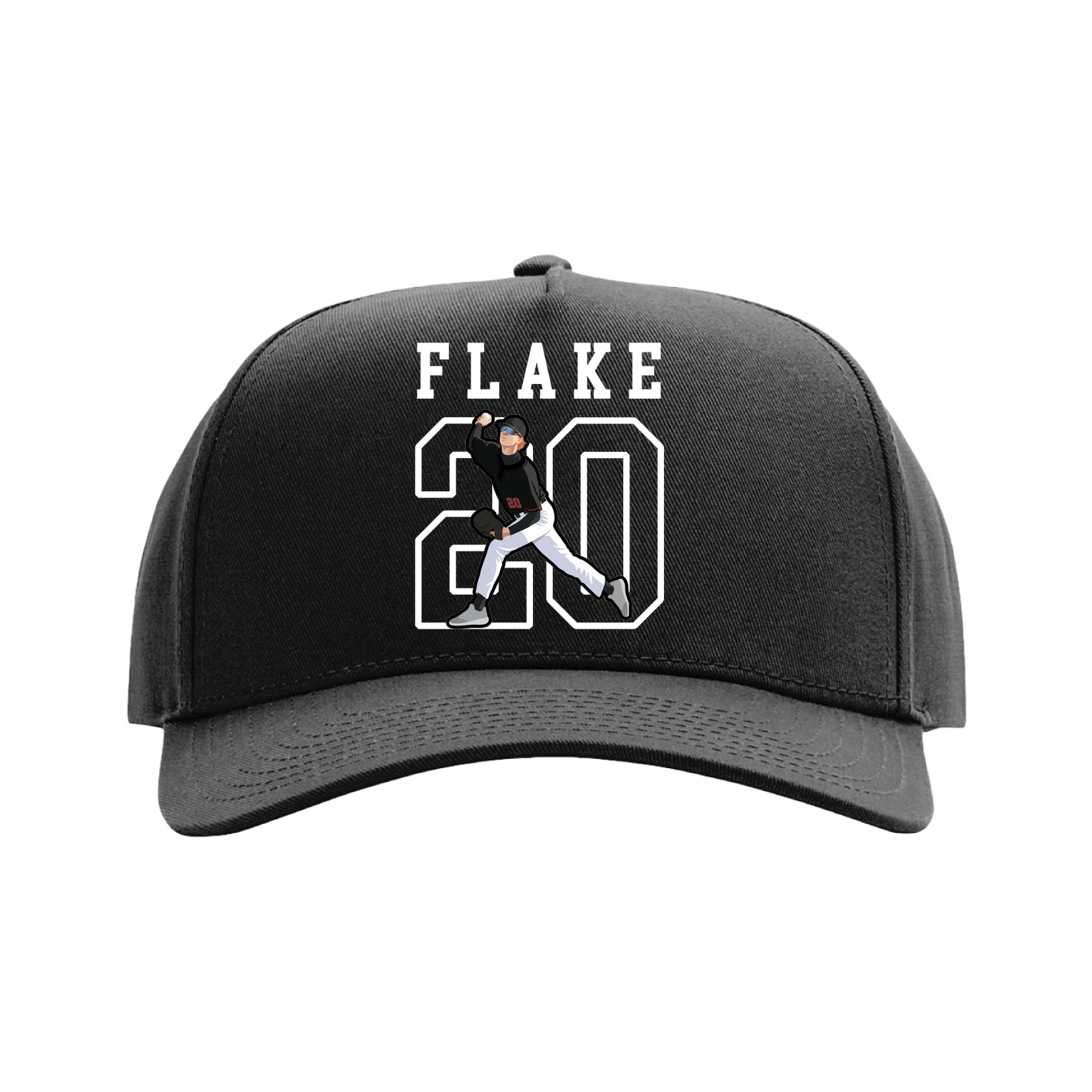 Full Fabric Five-Panel Champ Cap — Shirsey in Black