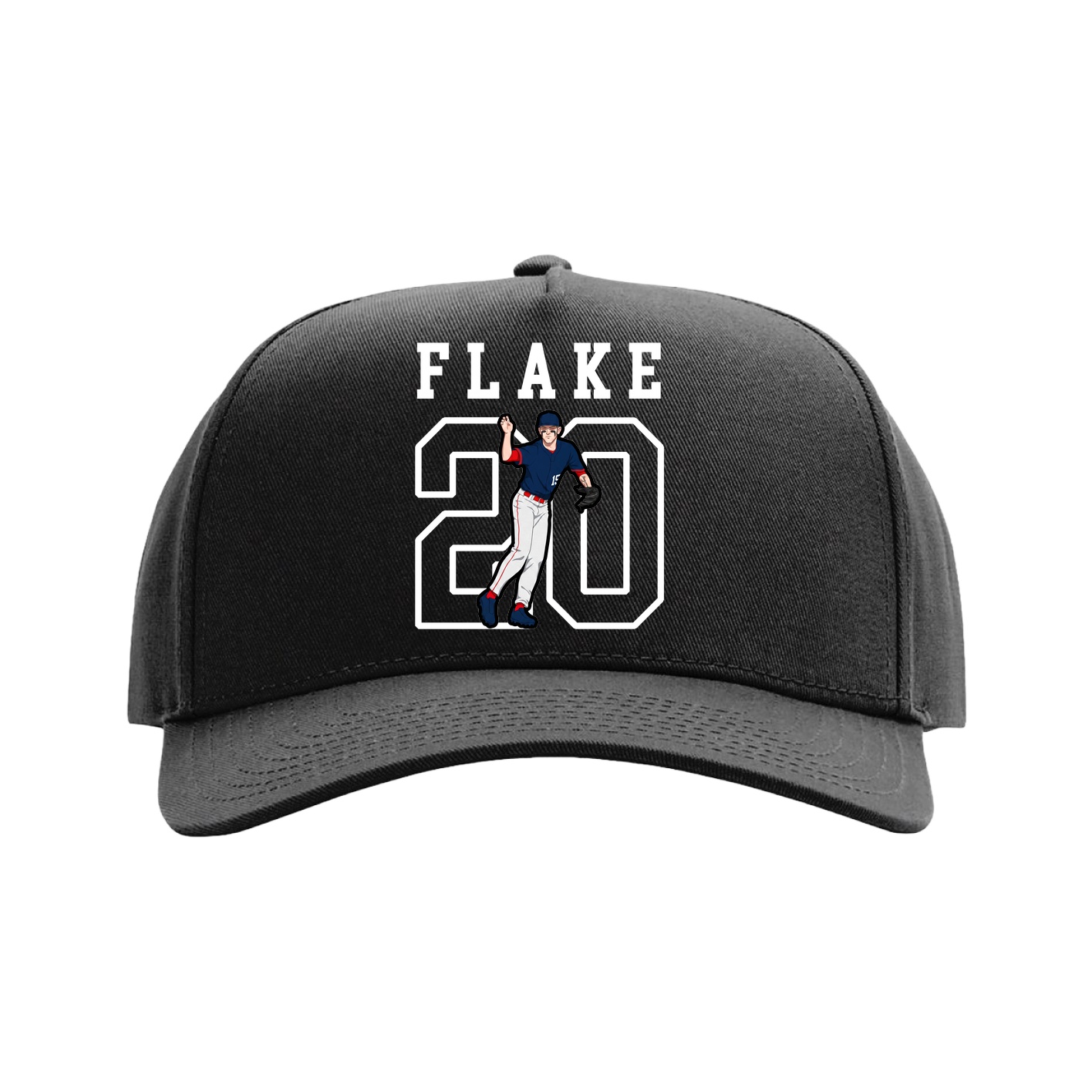 Full Fabric Five-Panel Champ Cap — Shirsey in Black