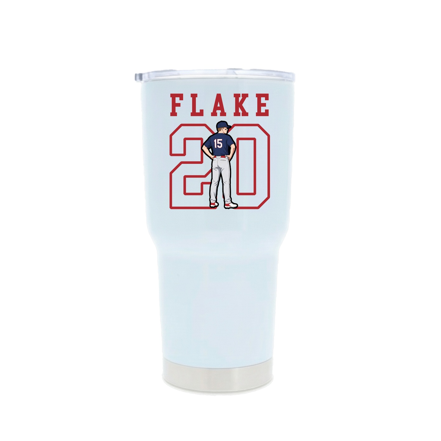 30oz Stainless Steel Tumbler — Shirsey in White