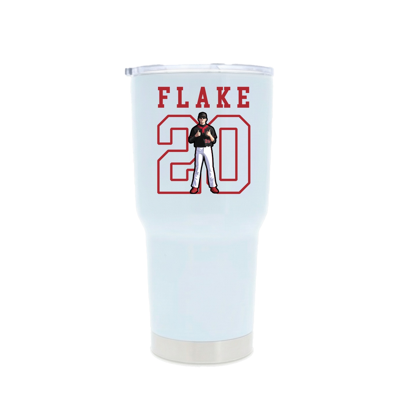 30oz Stainless Steel Tumbler — Shirsey in White