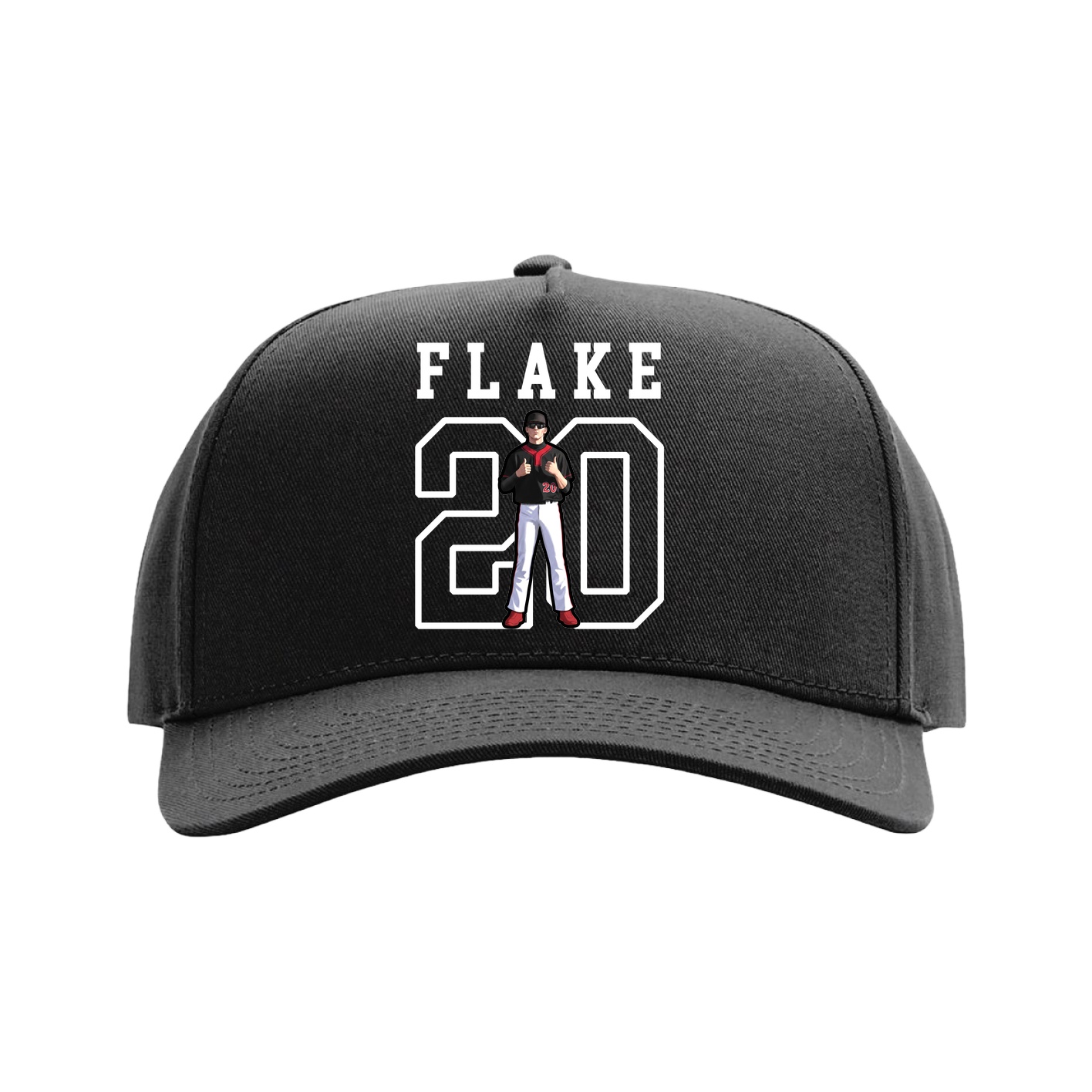 Full Fabric Five-Panel Champ Cap — Shirsey in Black