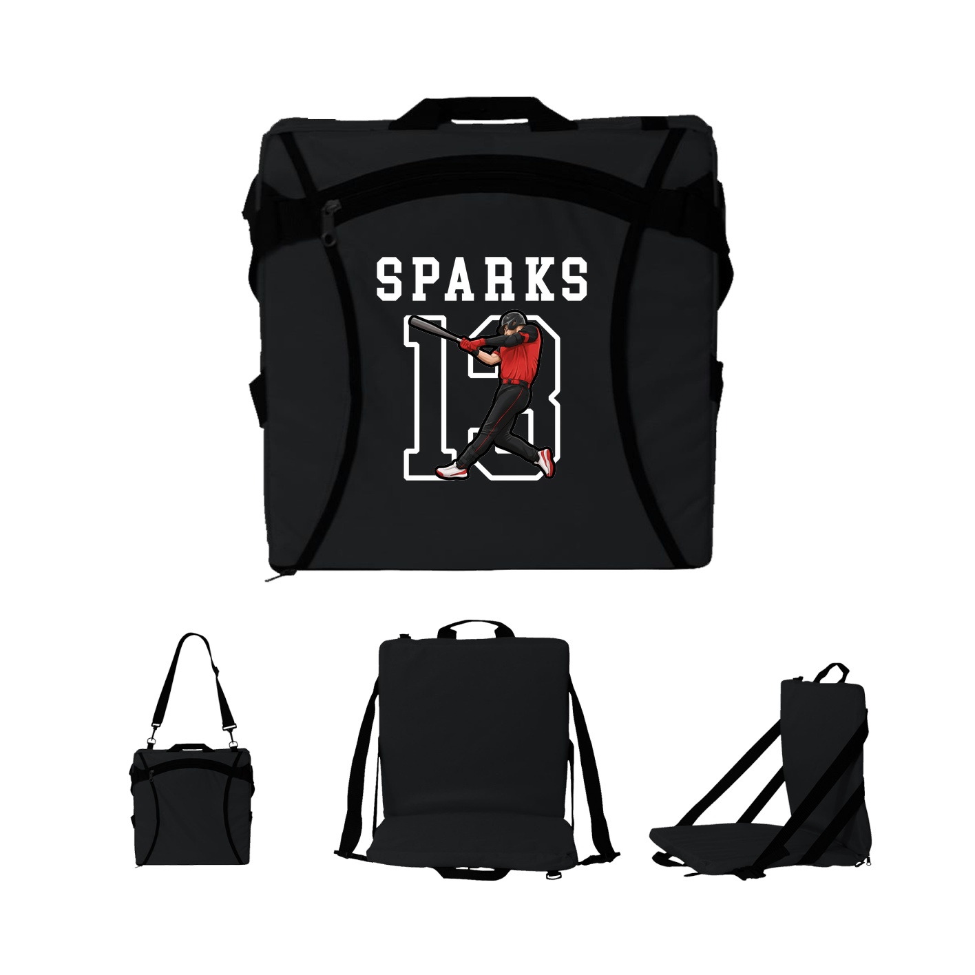 Folding Stadium Seat — Shirsey in Black