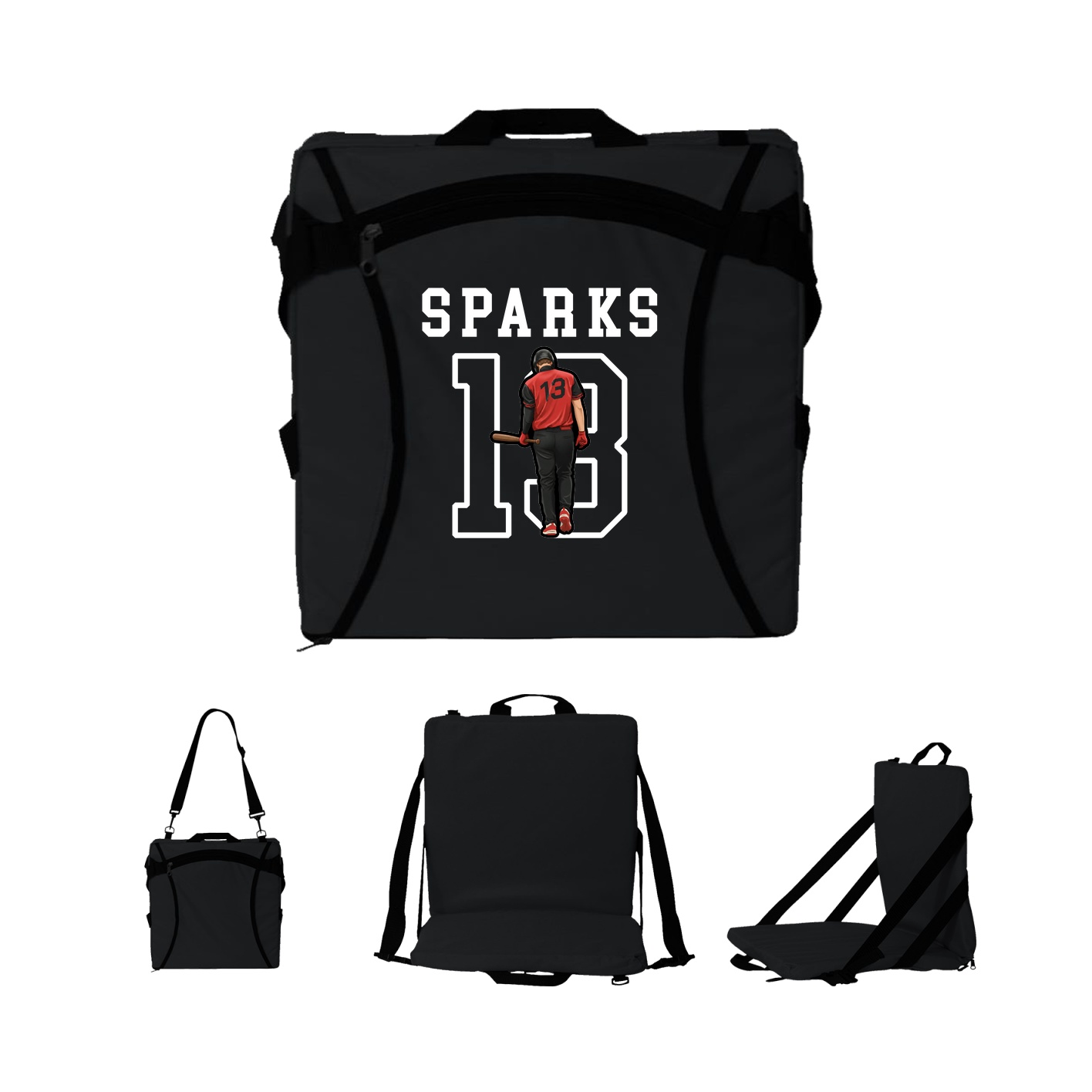 Folding Stadium Seat — Shirsey in Black