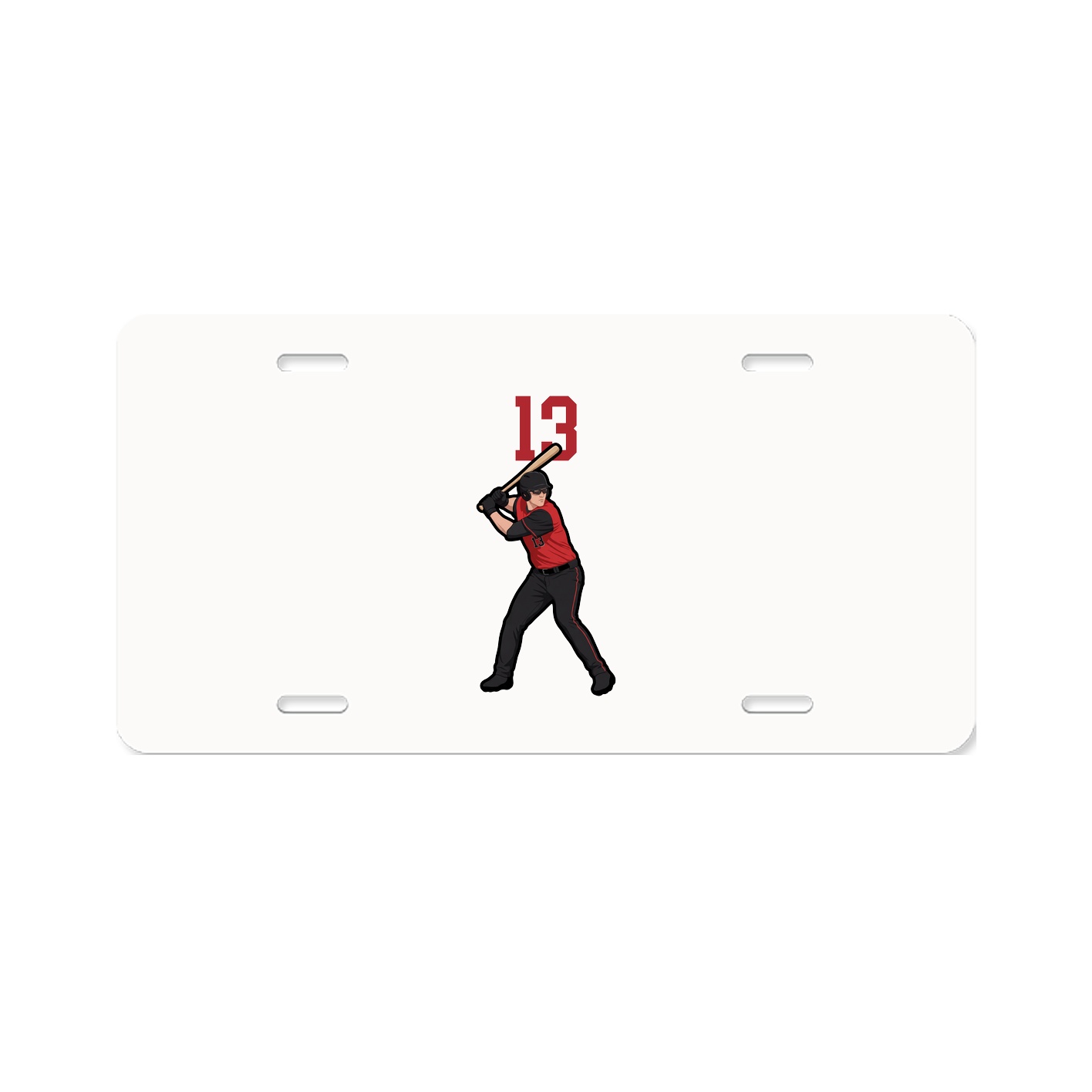 License Plate — Number Top in Classic