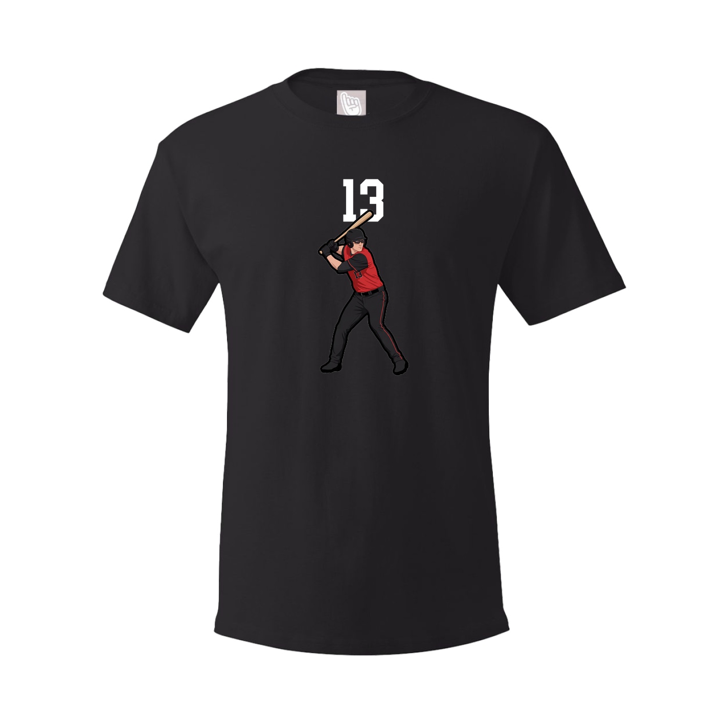 Youth Tee — Number Top in Black