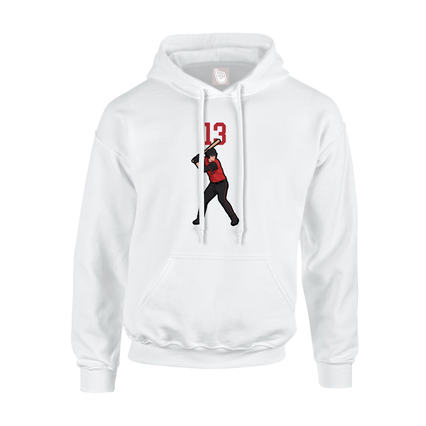 Hoodie — Number Top in White