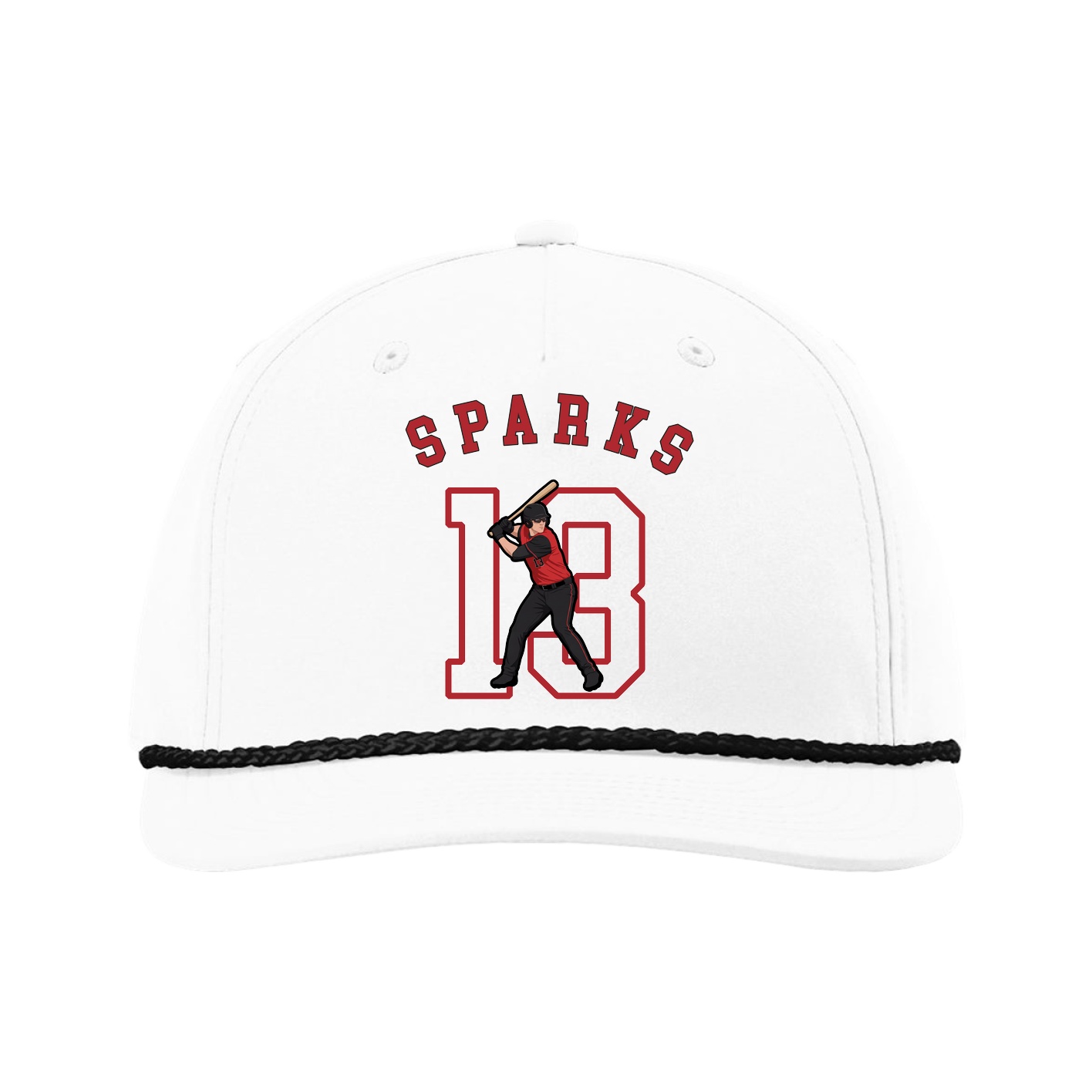 Five-Panel Classic Rope Cap — Shirsey Arch in White