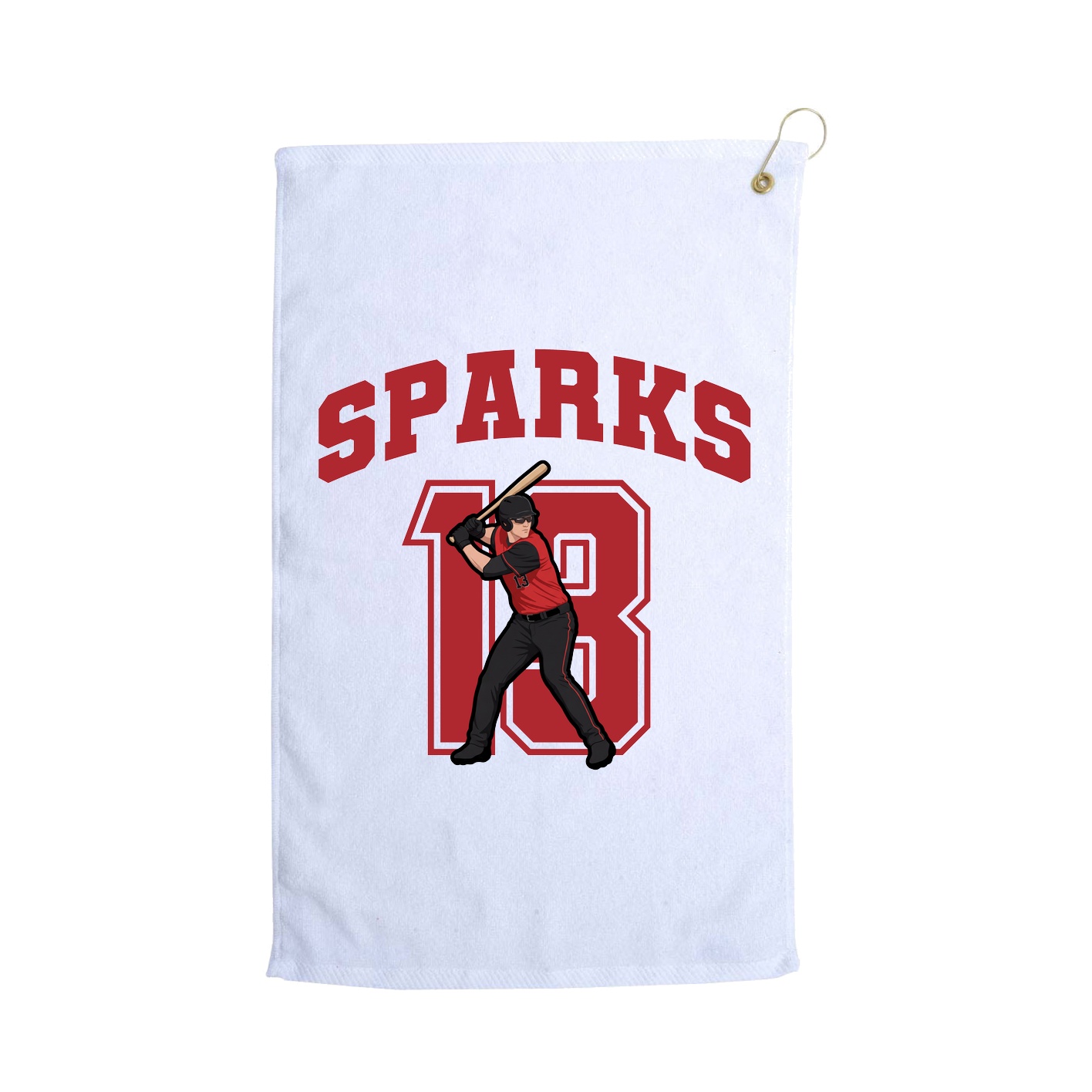 Golf Towel — Number in White