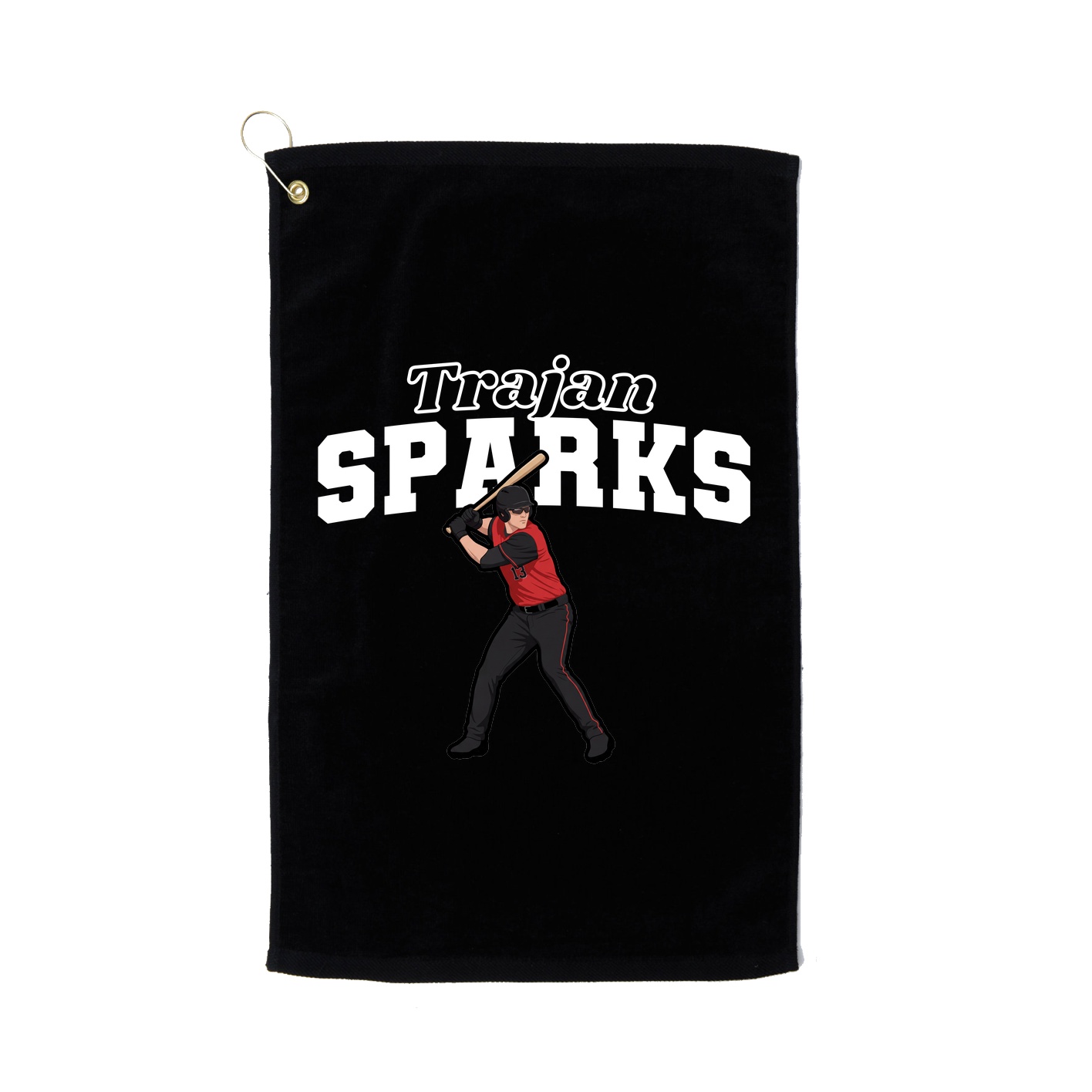Golf Towel — Name Arch in Black