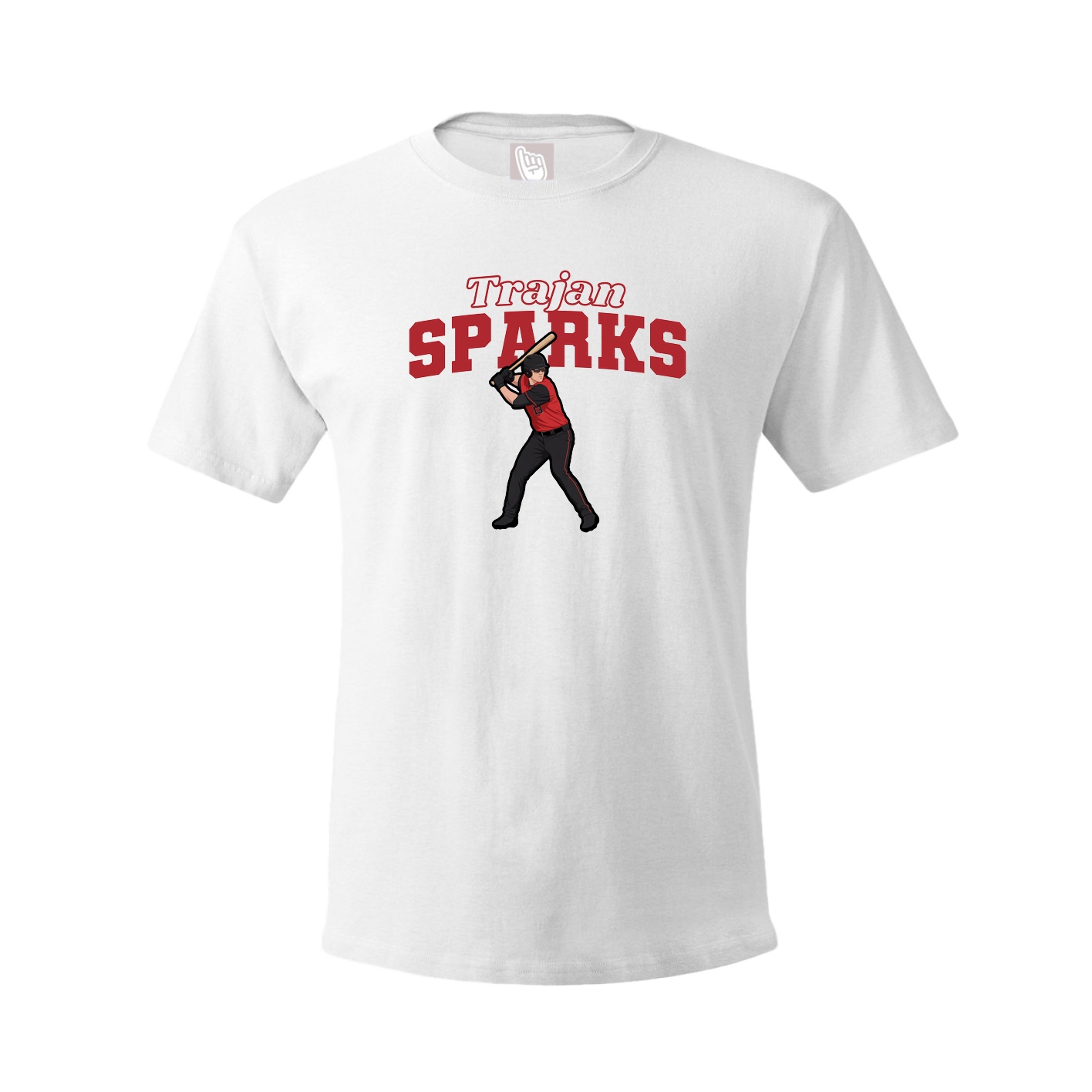 Youth Tee — Name Arch in White
