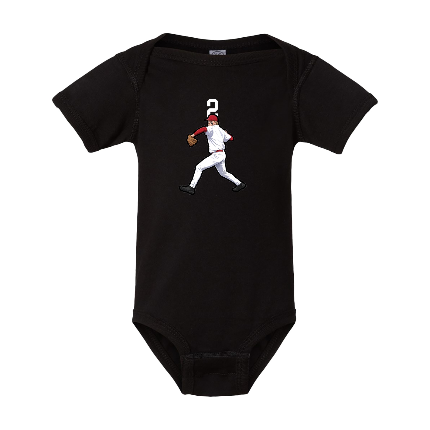 Baby Onesie — Number Top in Black