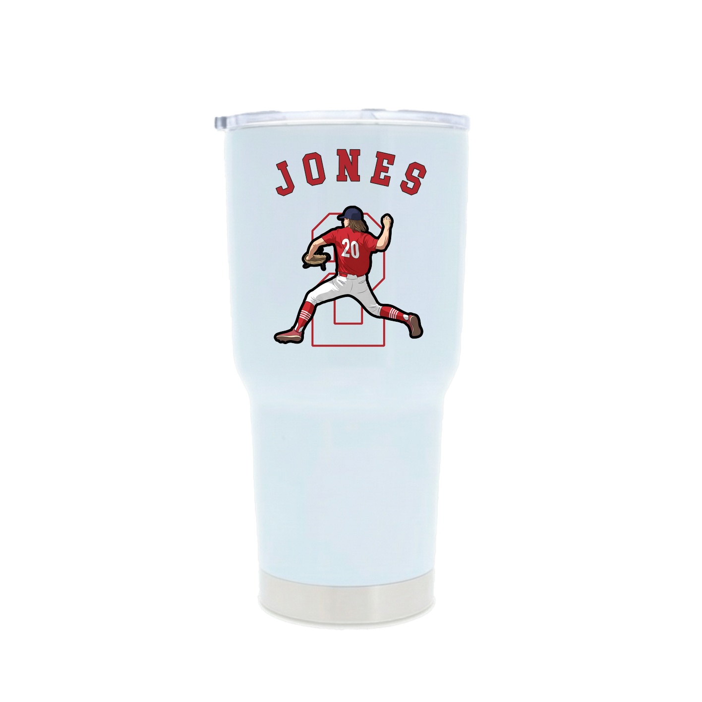 30oz Stainless Steel Tumbler — Shirsey Arch in White