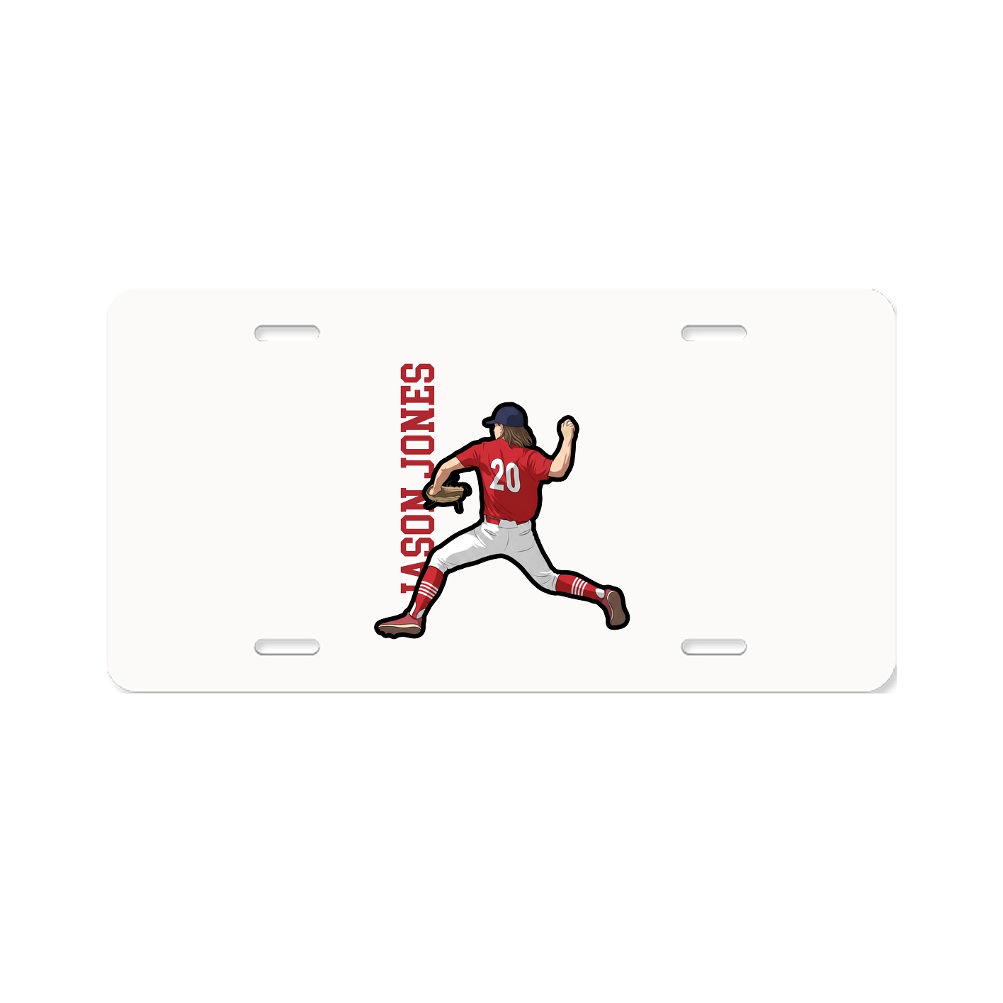 License Plate — Name Vertical in Classic