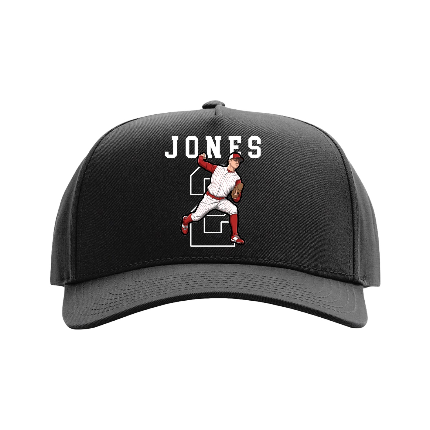 Full Fabric Five-Panel Champ Cap — Shirsey in Black