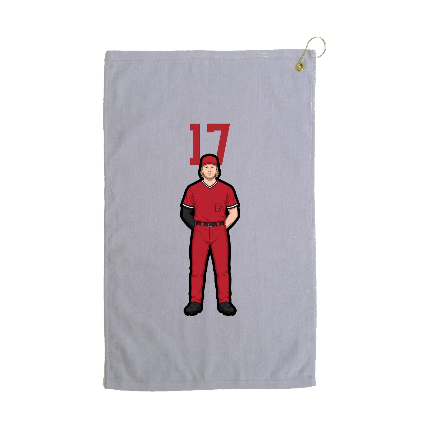 Golf Towel — Number Top in Grey