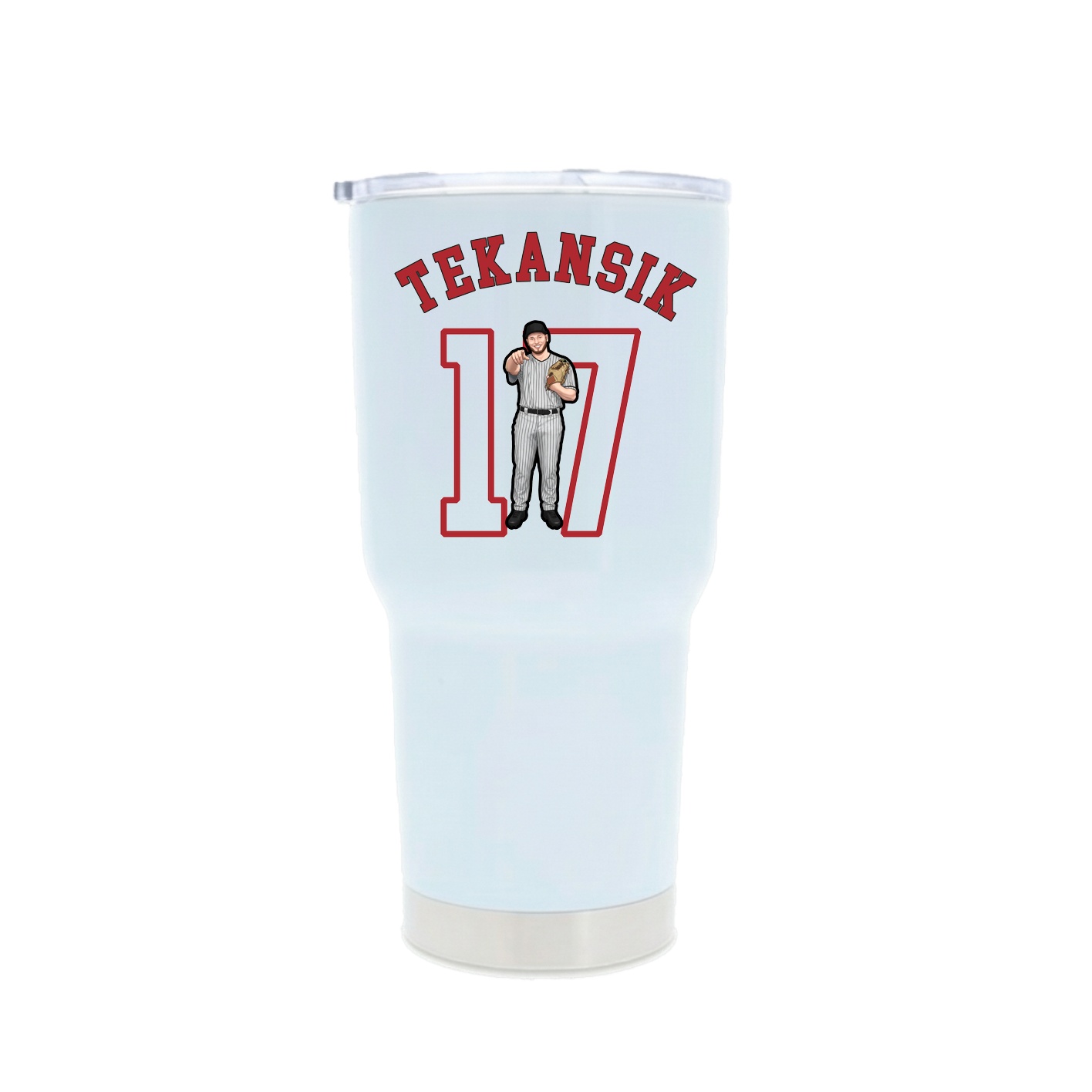 30oz Stainless Steel Tumbler — Shirsey Arch in White
