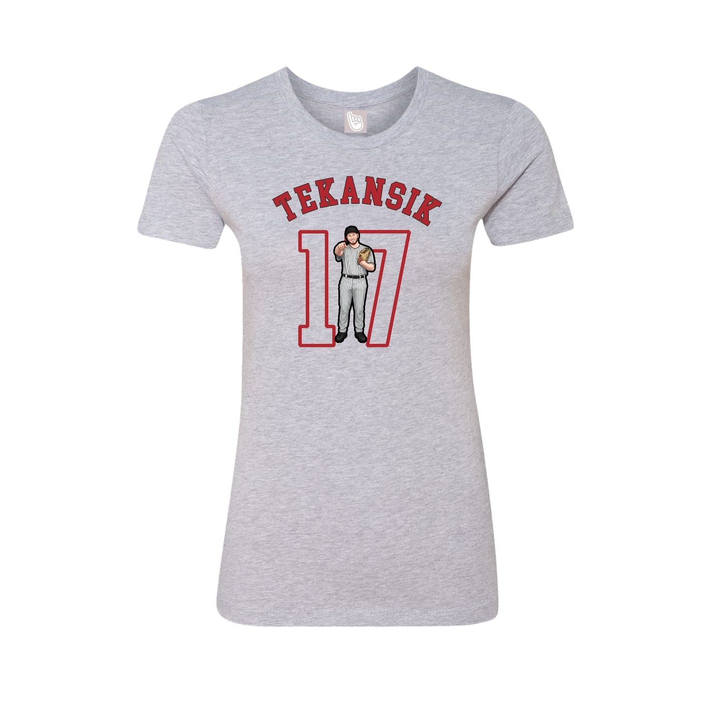 Fitted Women's Tee — Shirsey Arch in Grey