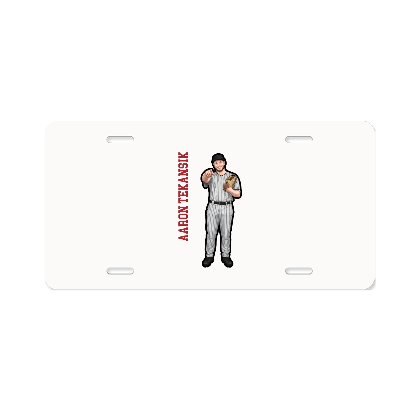 License Plate — Name Vertical in Classic