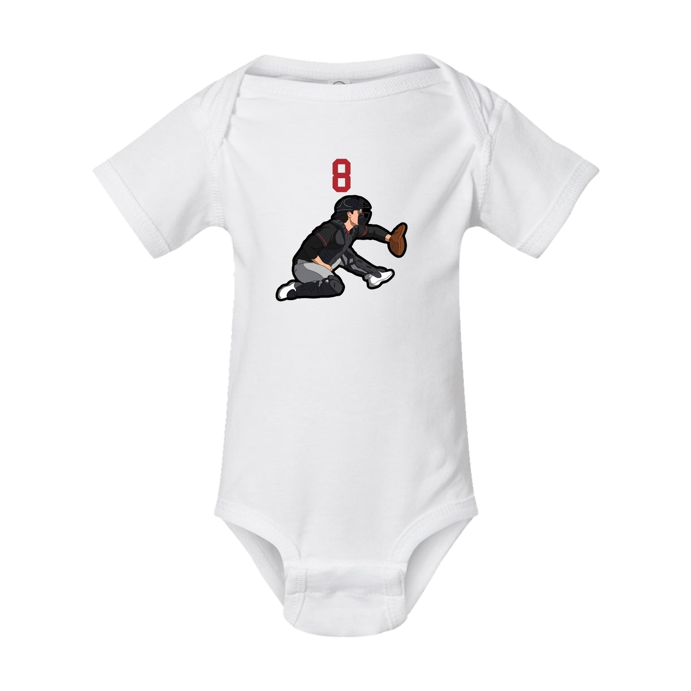 Baby Onesie — Number Top in White