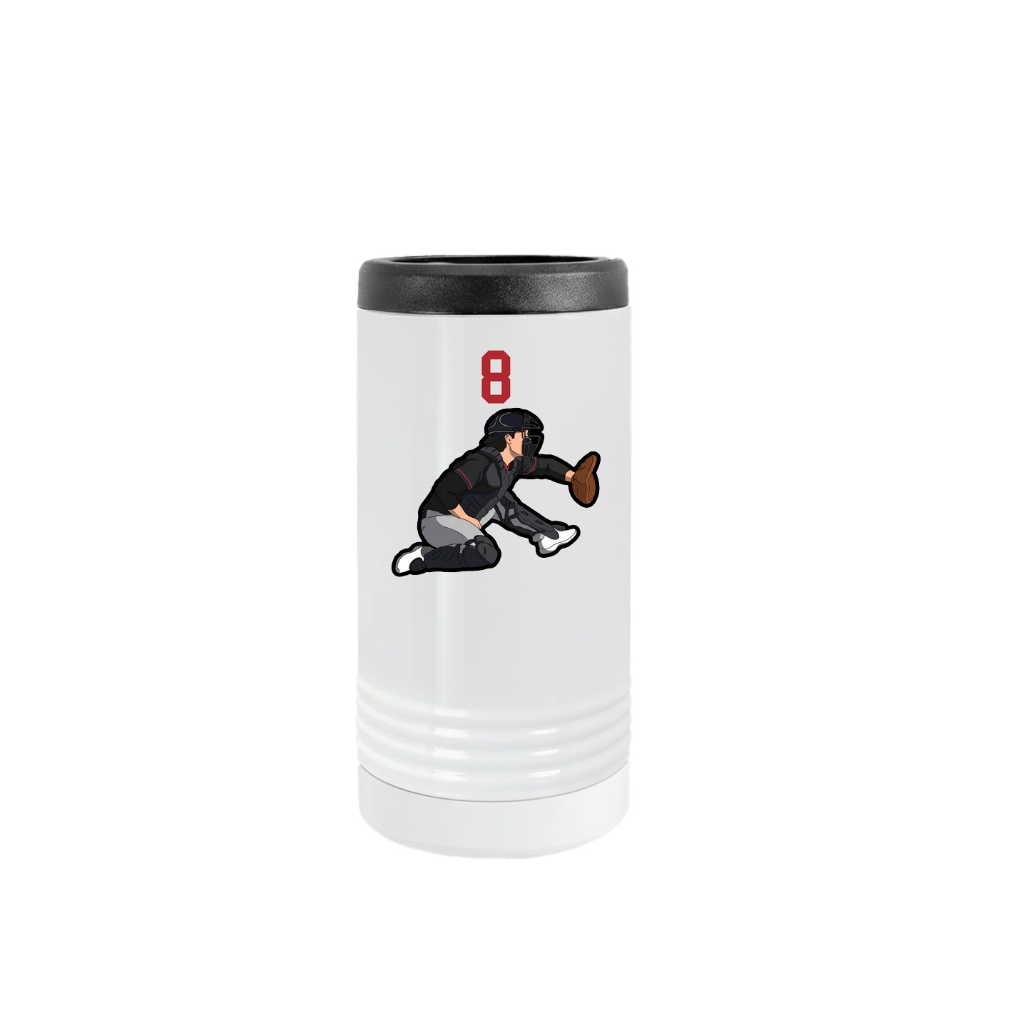 Slim Beverage Holder — Number Top in White