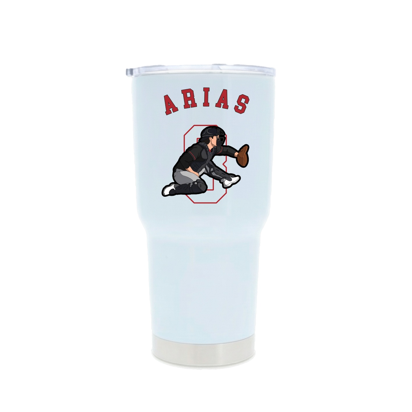 30oz Stainless Steel Tumbler — Shirsey Arch in White