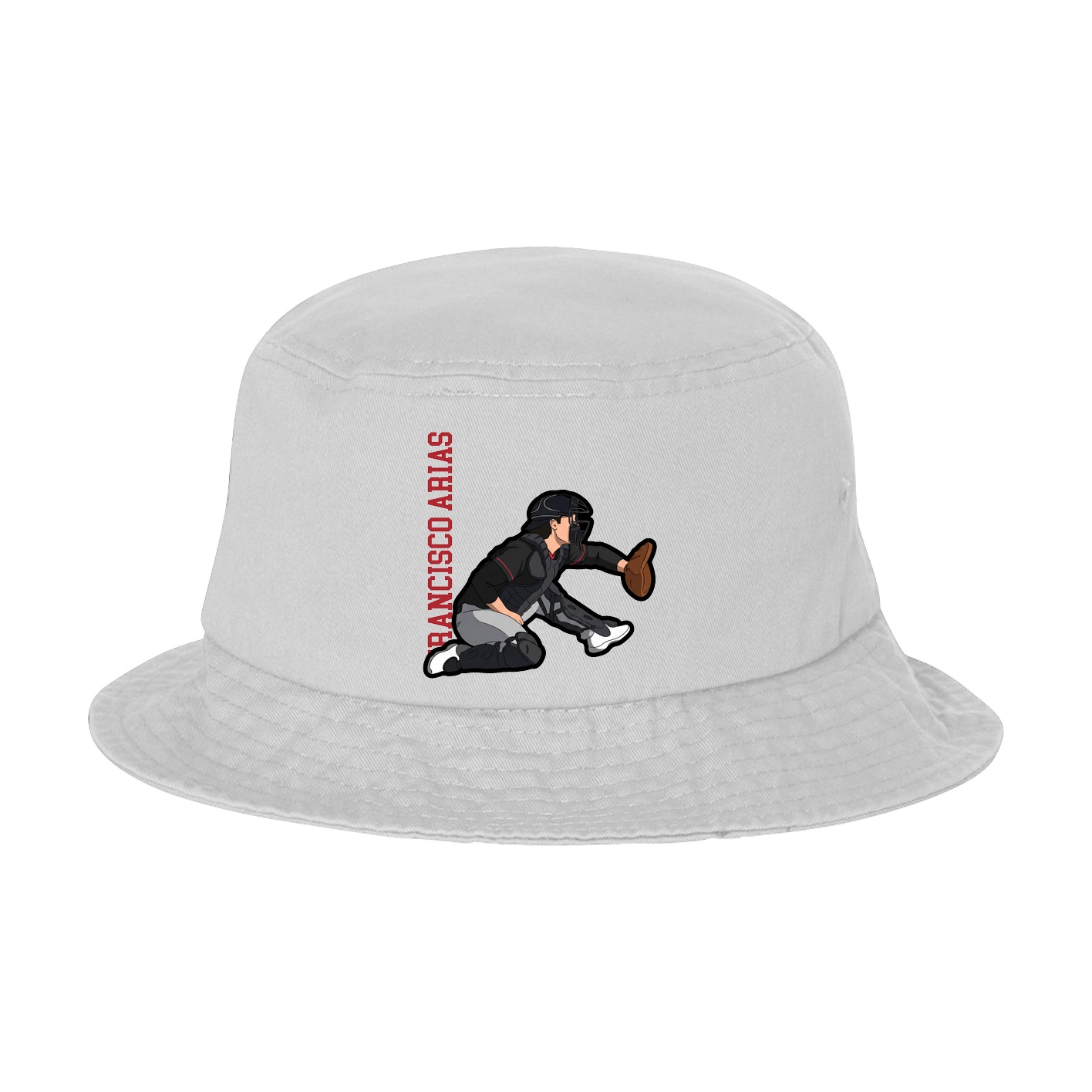 Bucket Cap — Name Vertical in White