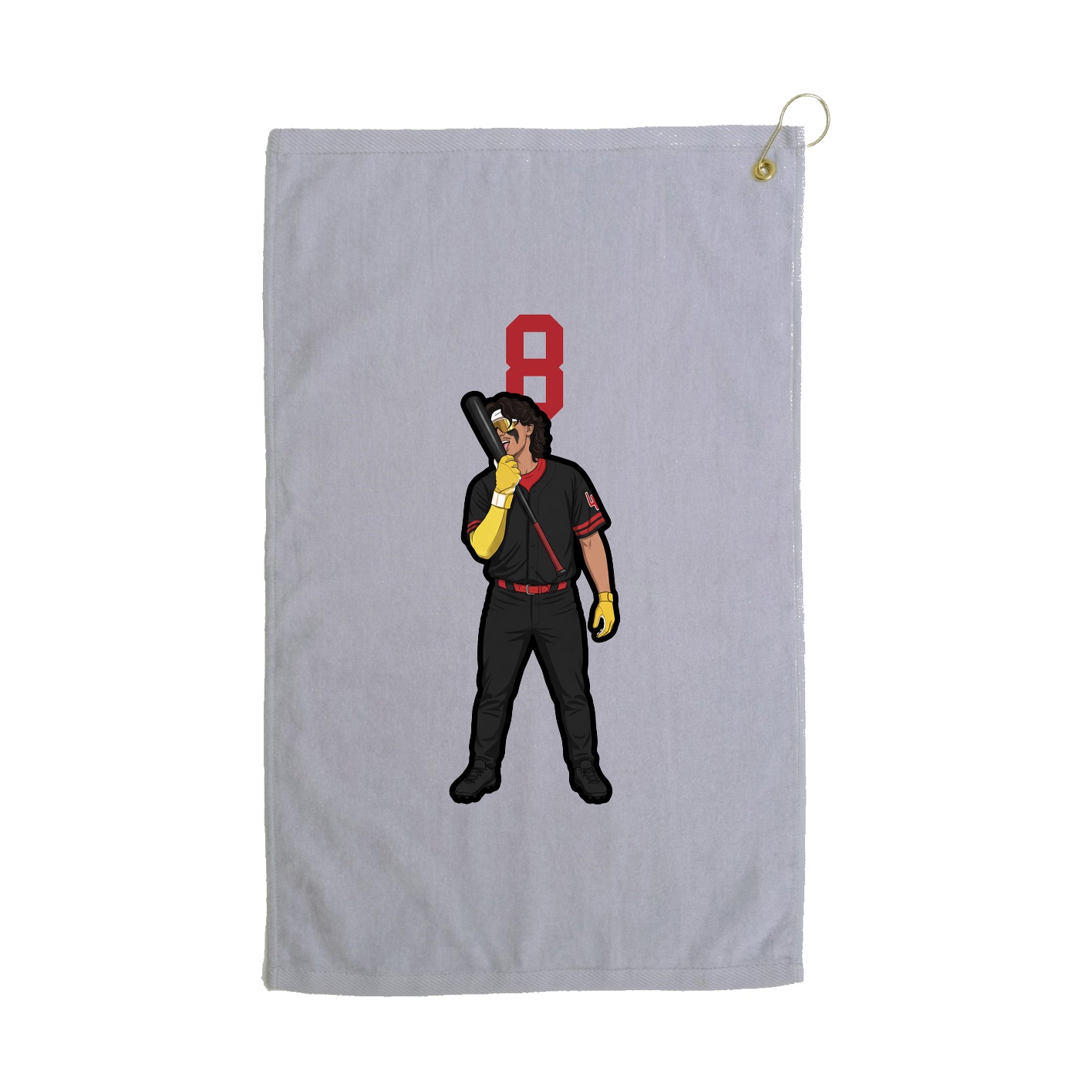 Golf Towel — Number Top in Grey