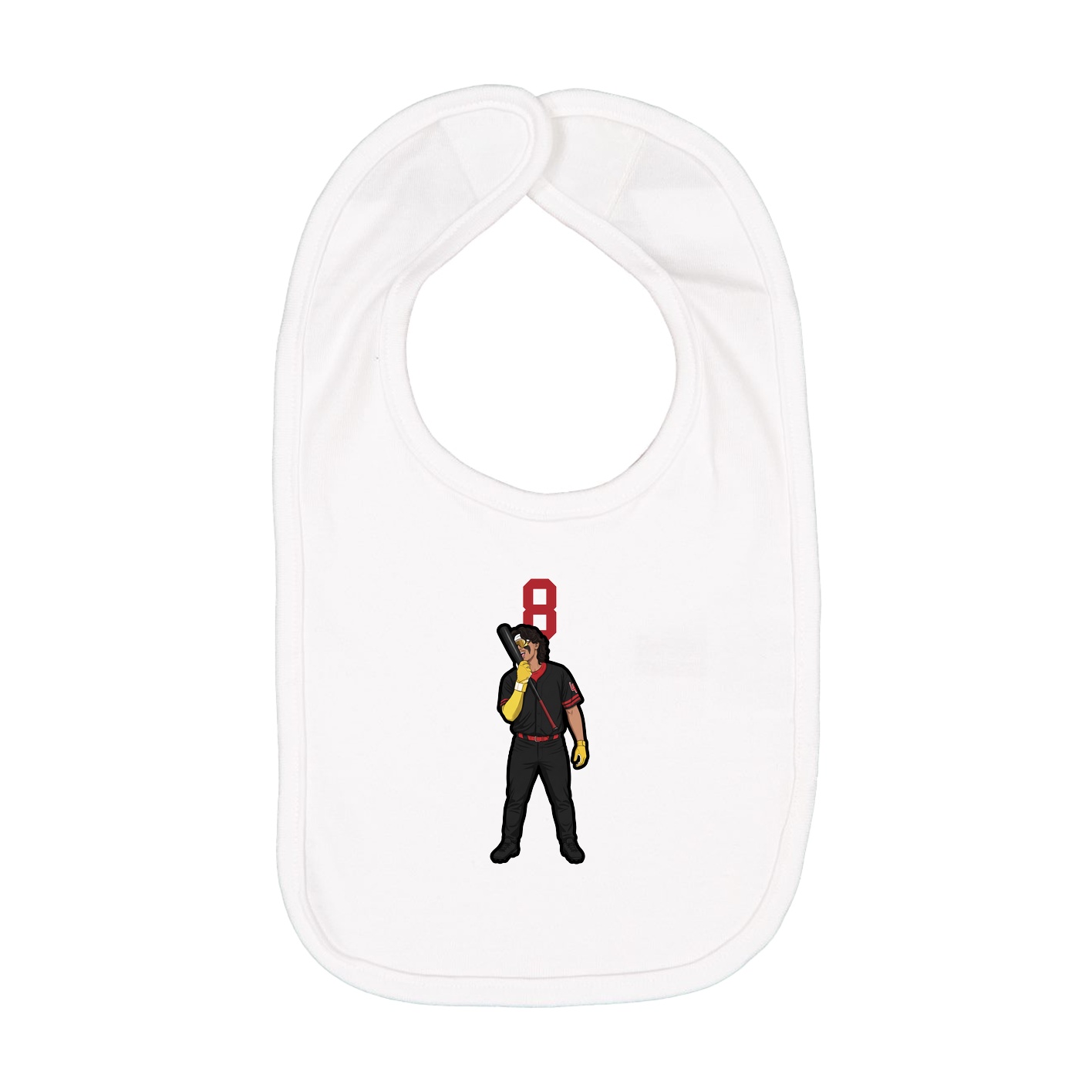 Infant Bib — Number Top in White