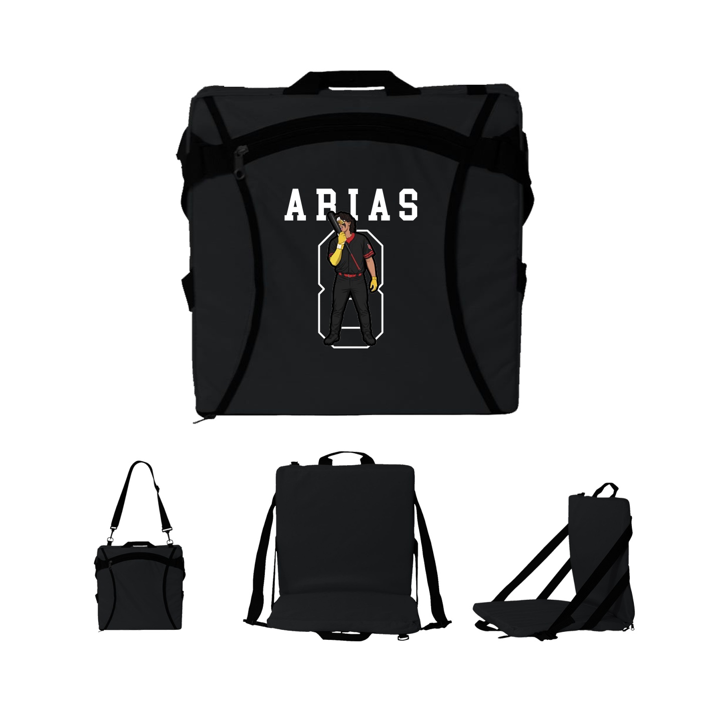 Folding Stadium Seat — Shirsey in Black