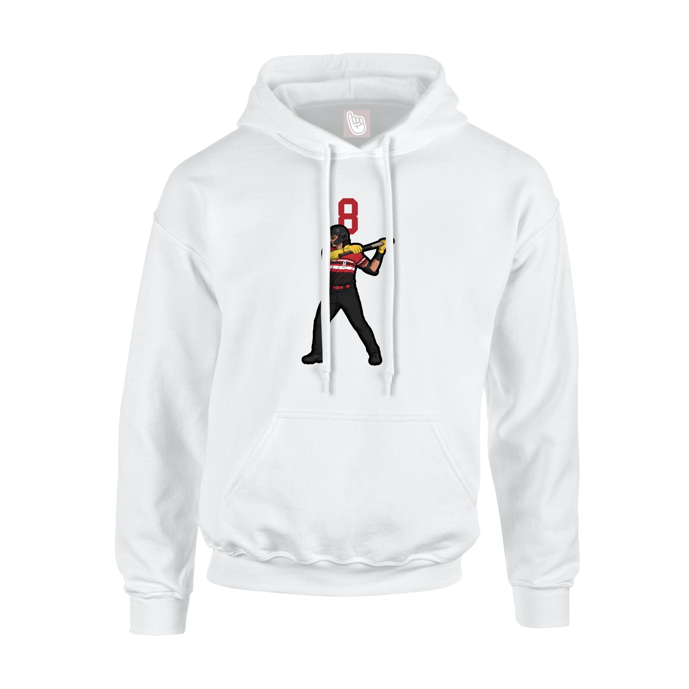 Hoodie — Number Top in White