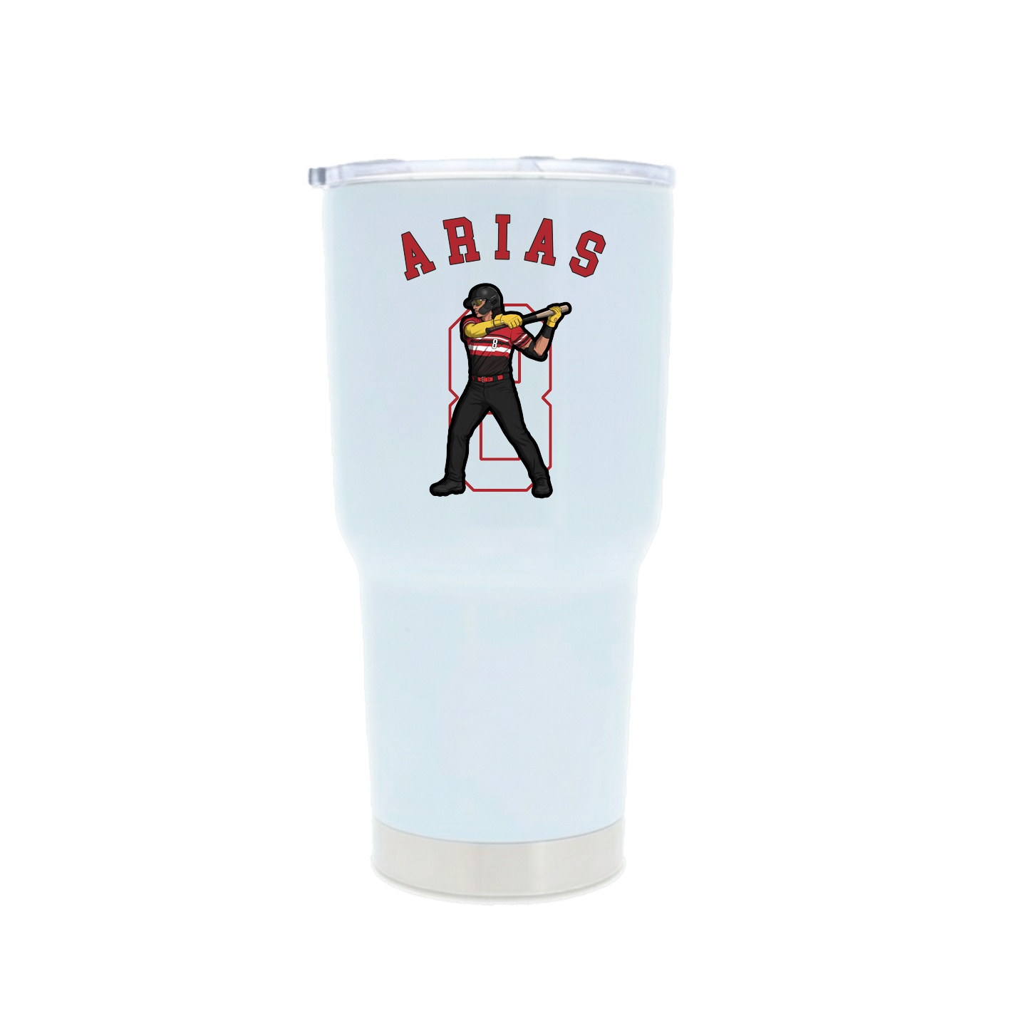 30oz Stainless Steel Tumbler — Shirsey Arch in White