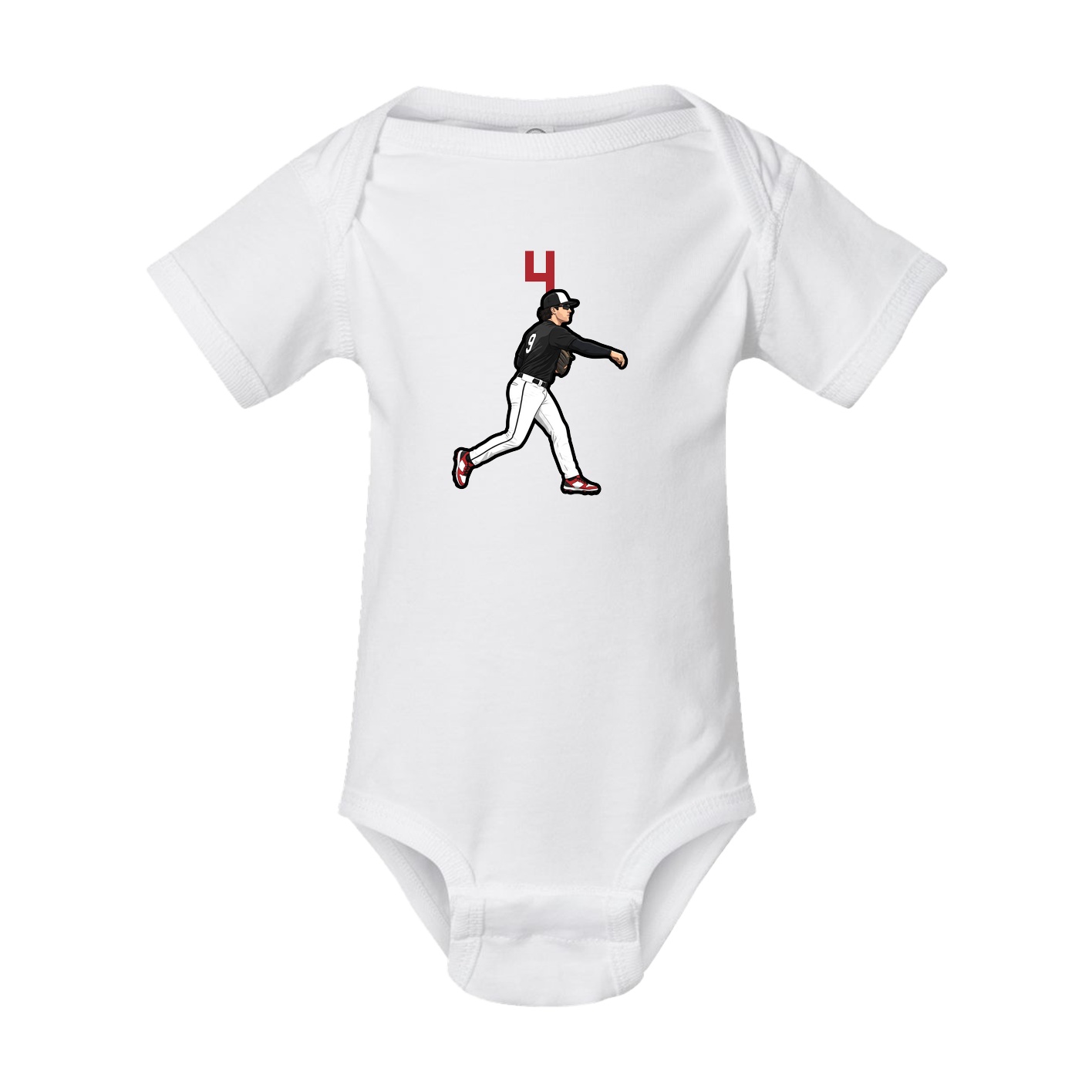 Baby Onesie — Number Top in White