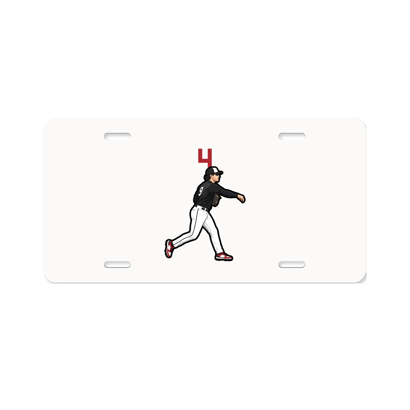 License Plate — Number Top in Classic