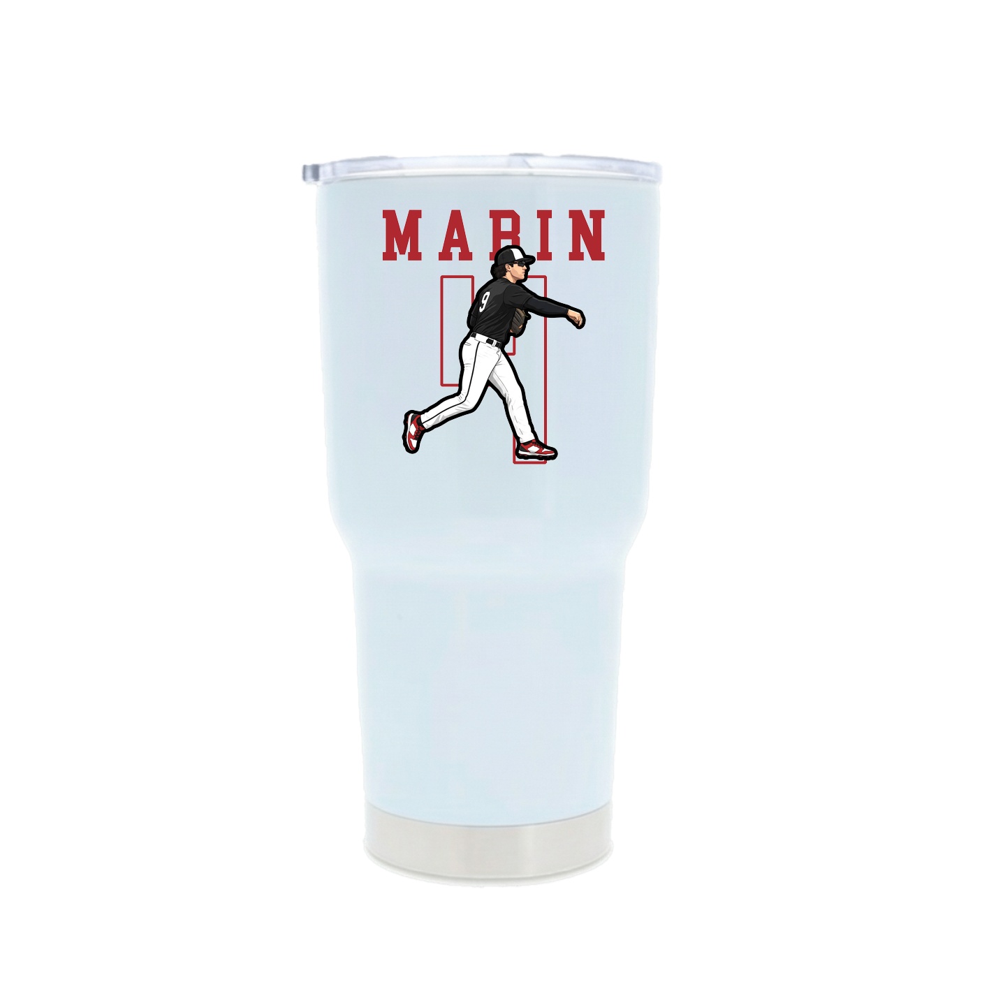 30oz Stainless Steel Tumbler — Shirsey in White