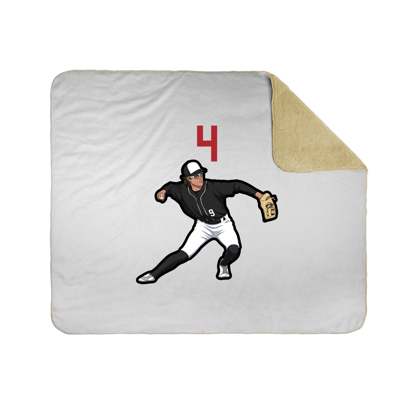 Throw Blanket — Number Top in White