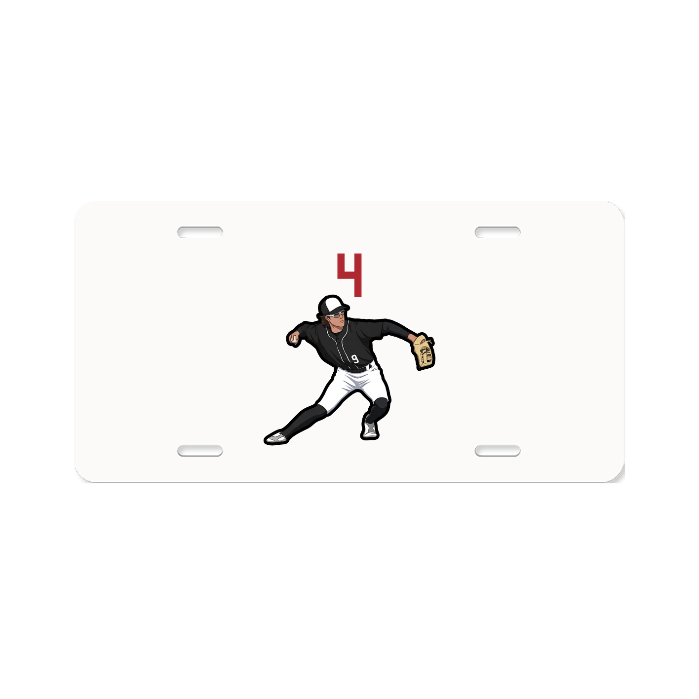 License Plate — Number Top in Classic