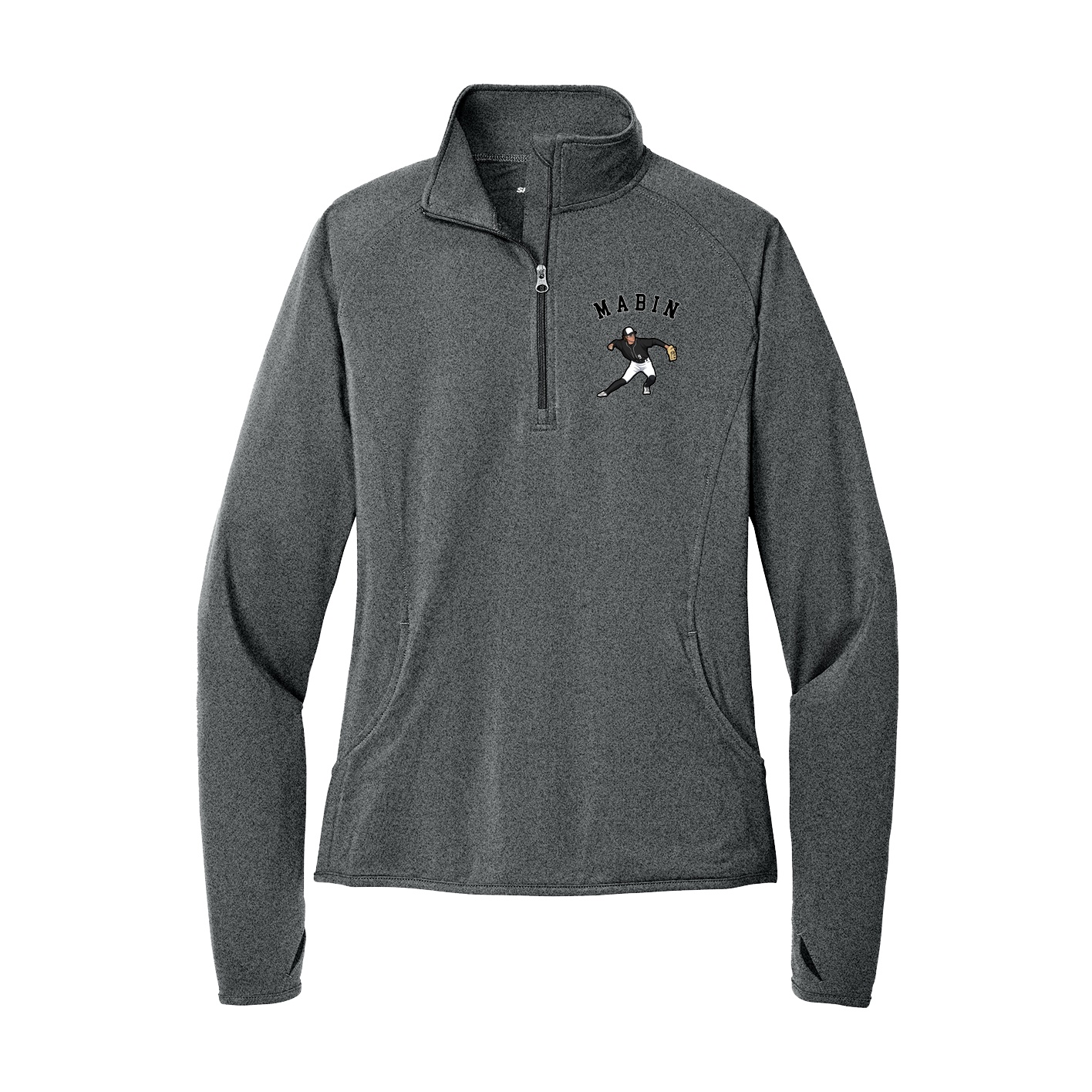 Women's Q-Zip Pullover — Shirsey Arch in Grey