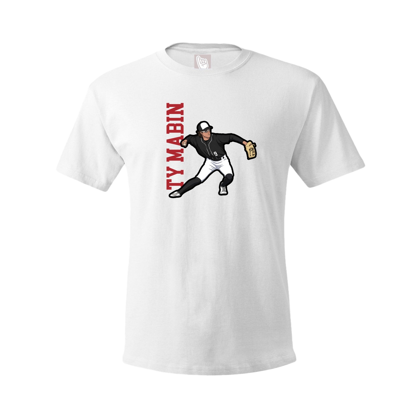 Tee — Name Vertical in White