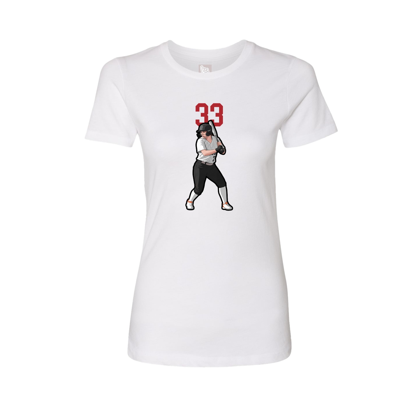 Womens Tee — Number Top in White