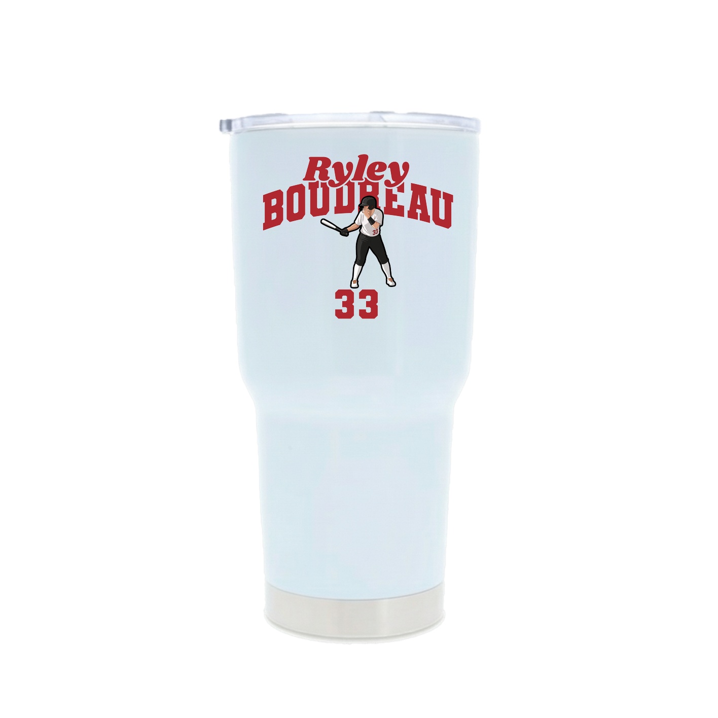 30oz Stainless Steel Tumbler — Signature Arch in White