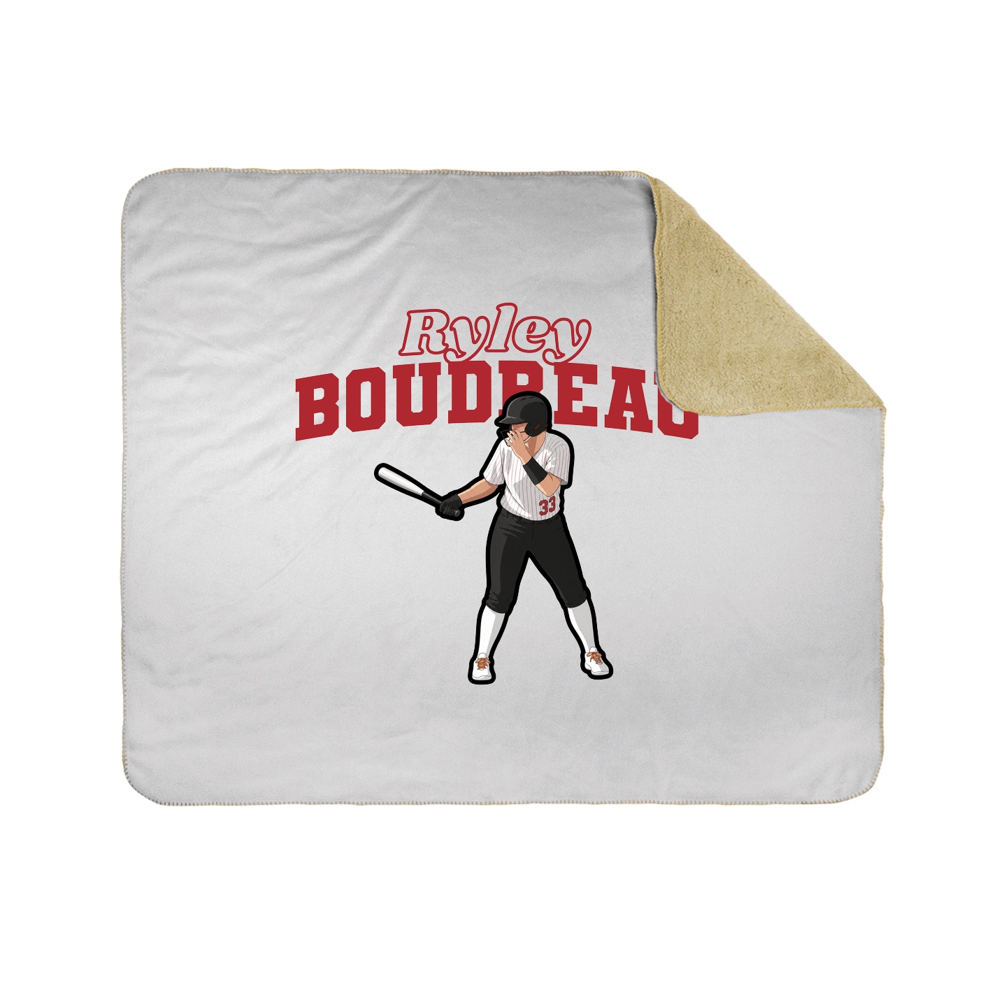 Throw Blanket — Name Arch in White