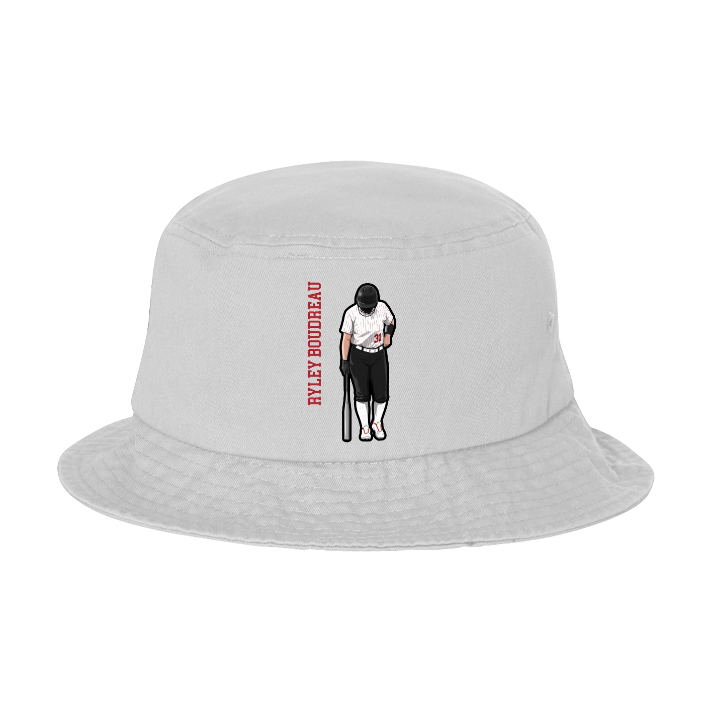 Bucket Cap — Name Vertical in White